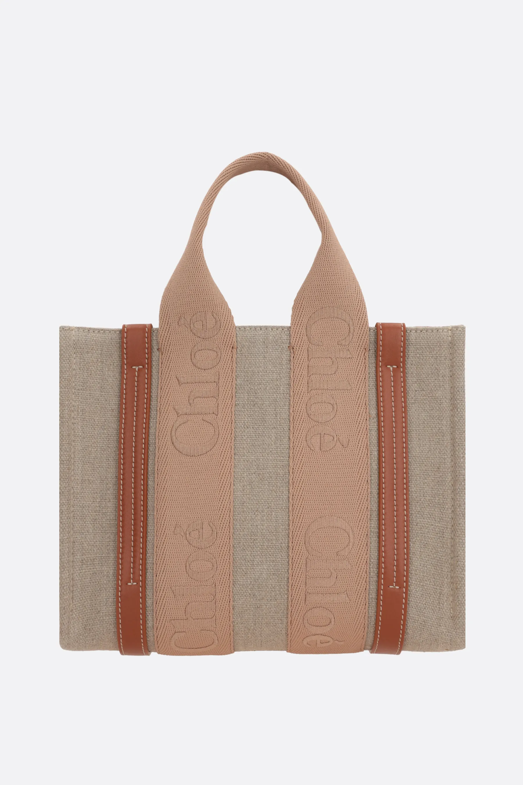 CHLOÉ borsa tote Woody small in canvas