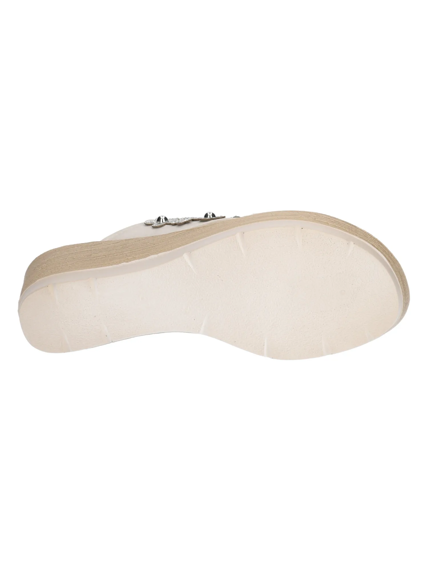 Ciabatta con zeppa Inblu da donna avorio