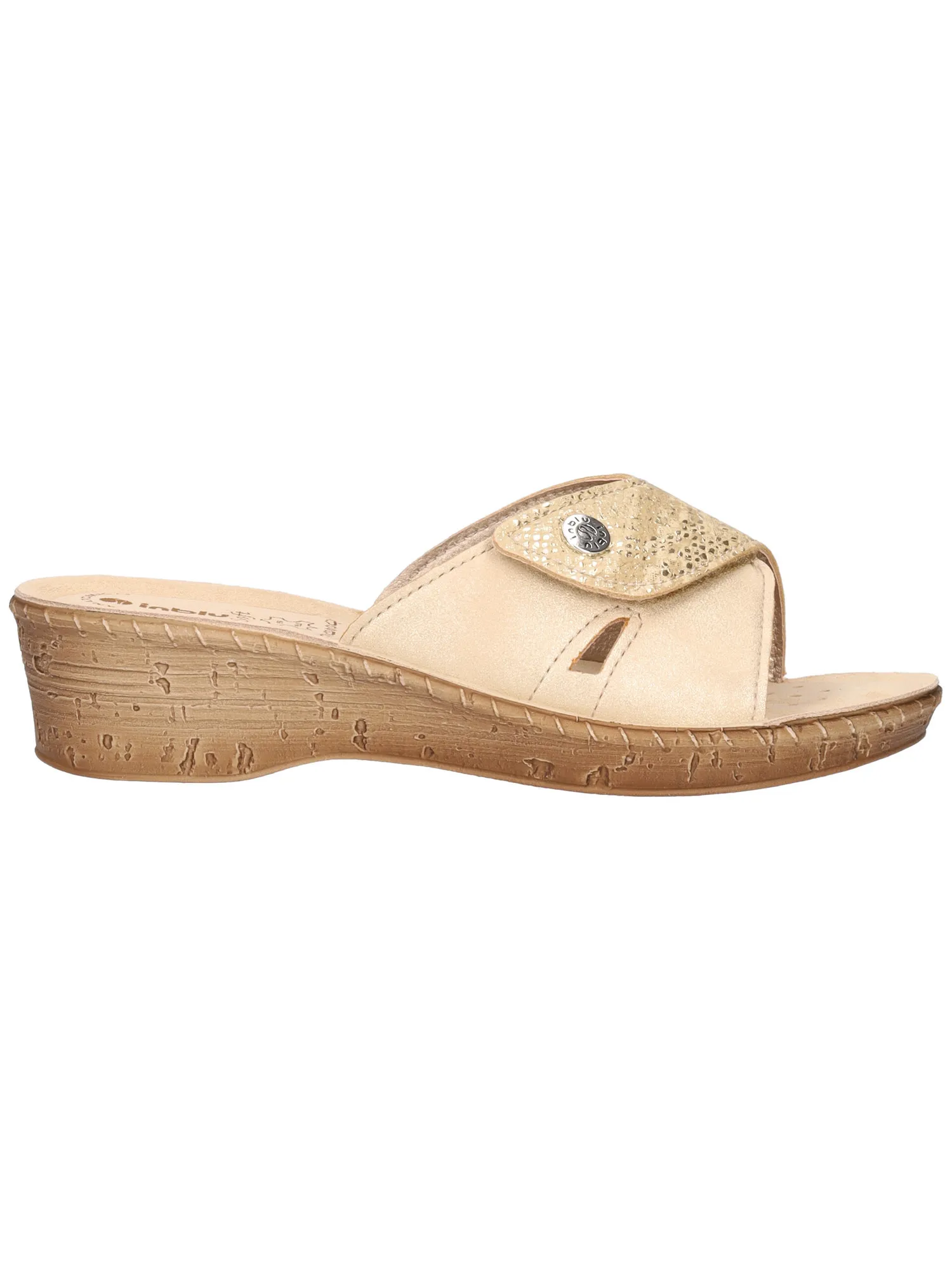 Ciabatta con zeppa Inblu da donna beige