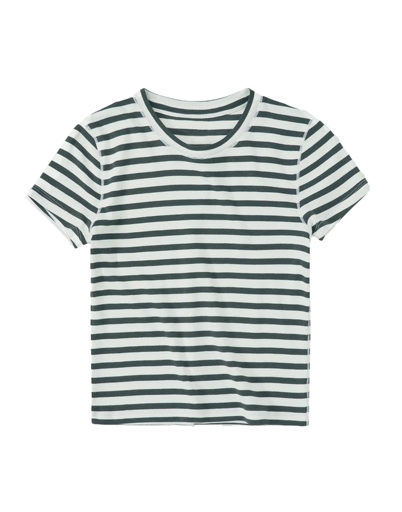 CLOSED T-shirt a Righe Bianco/Verde