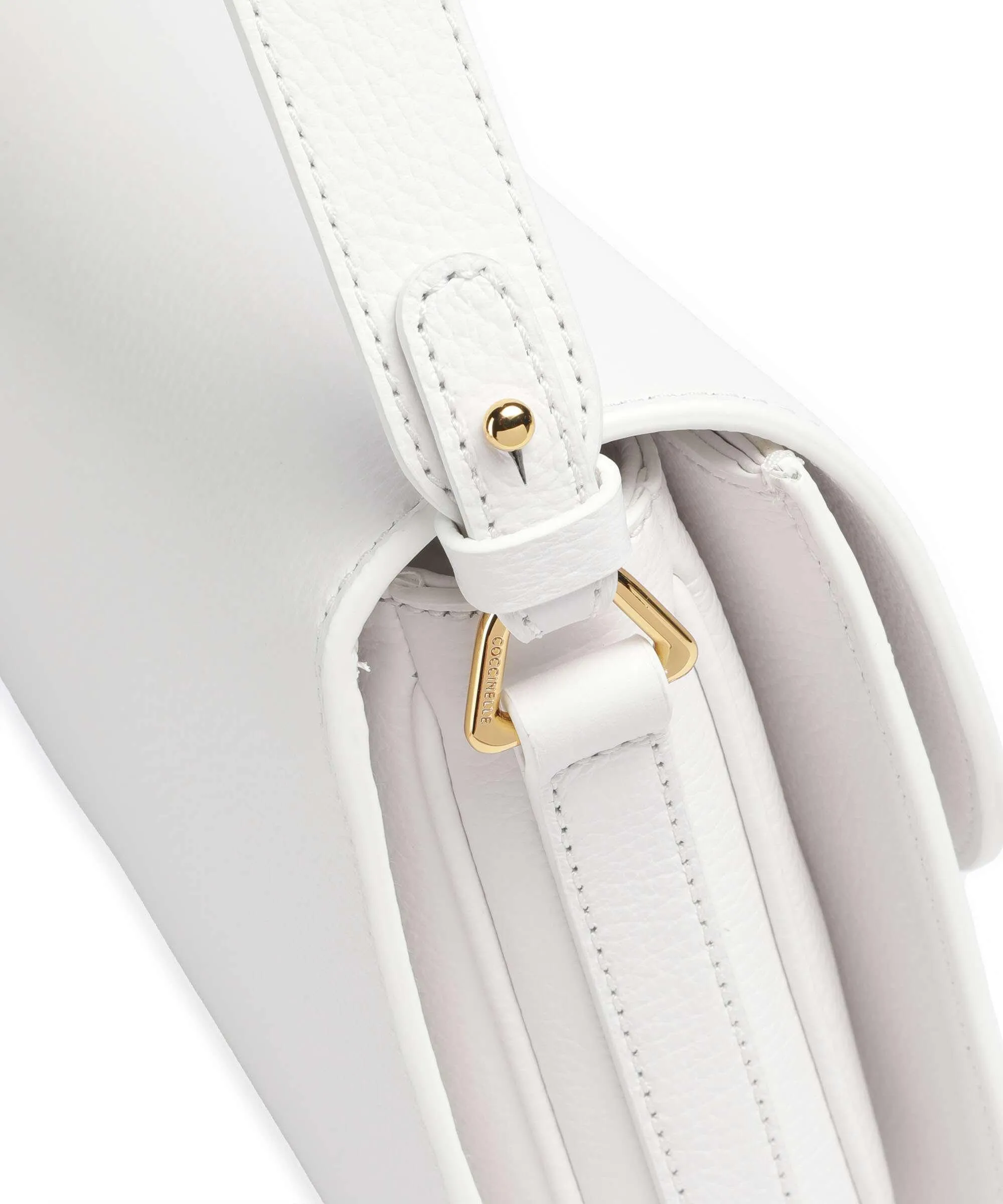 Coccinelle Dew Borsa a tracolla pelle granulata bianco  