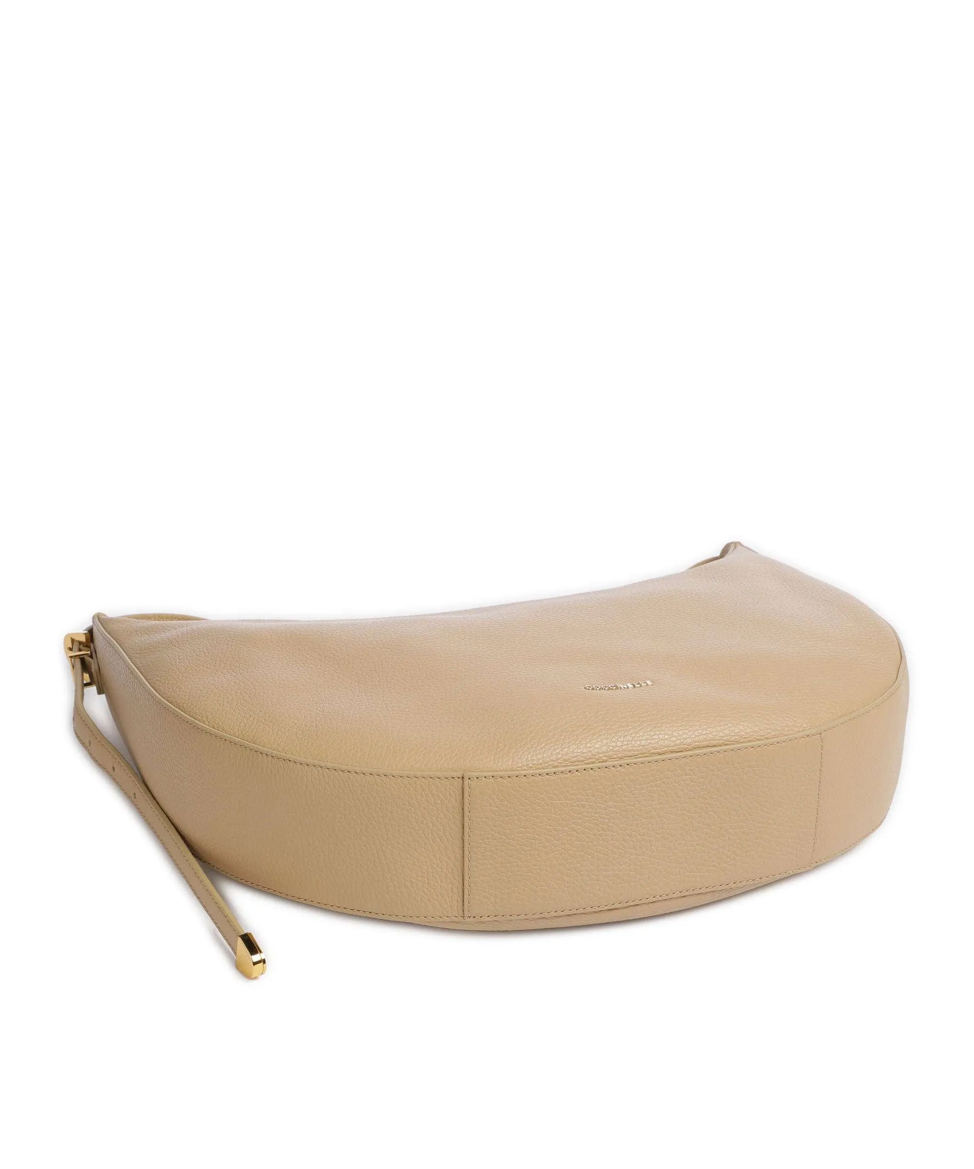  Coccinelle Gleen Borsa hobo pelle di vacchetta grana beige  