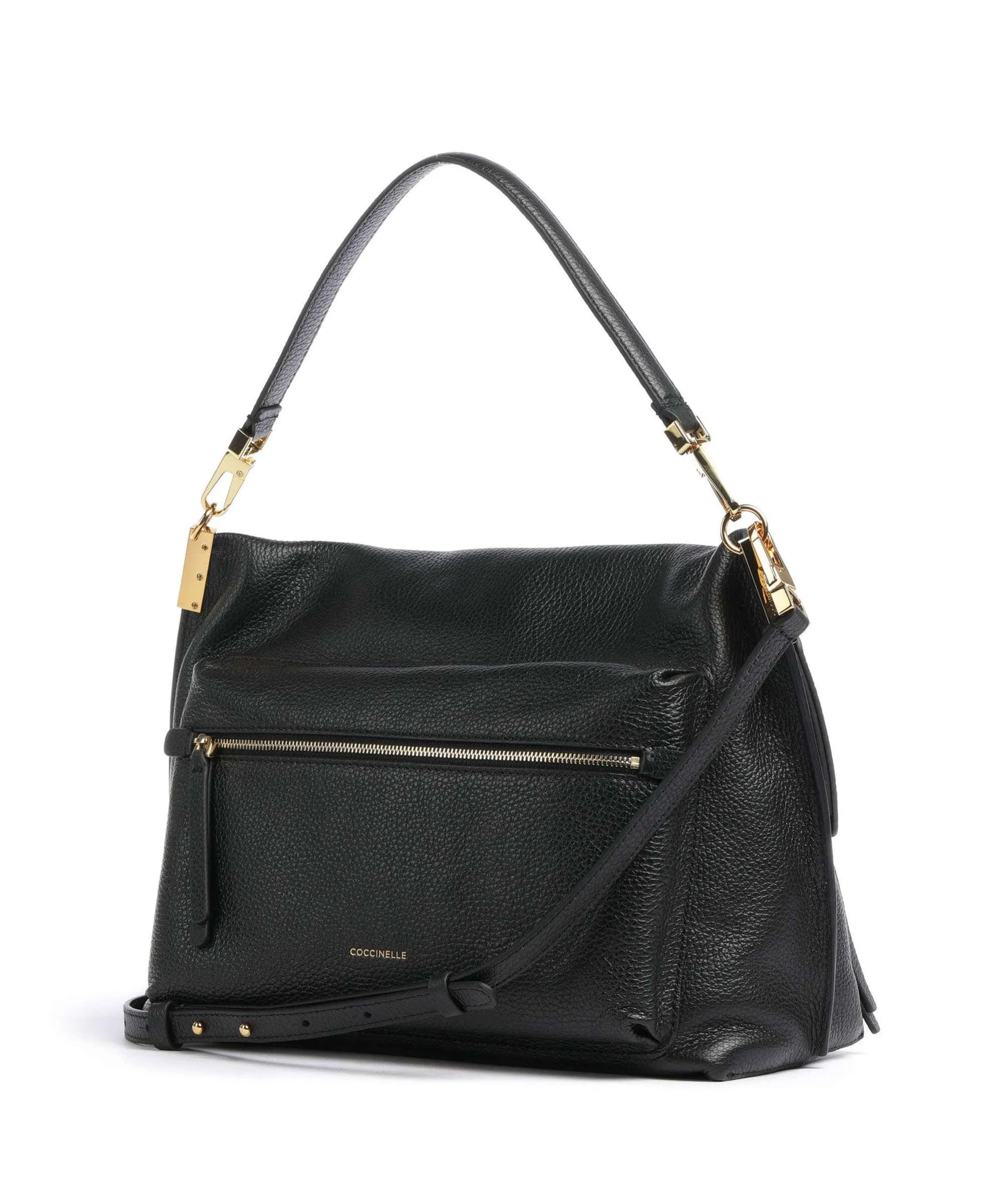  Coccinelle Hyle Borsa hobo pelle di vacchetta grana nero  