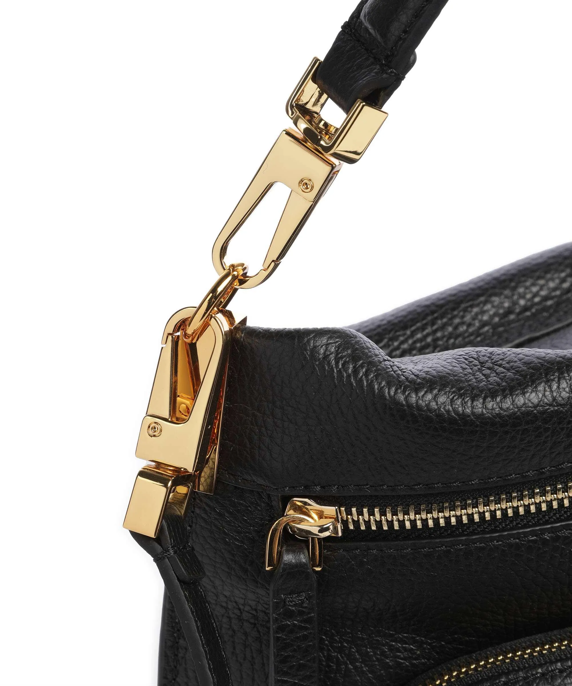  Coccinelle Hyle Borsa hobo pelle di vacchetta grana nero  