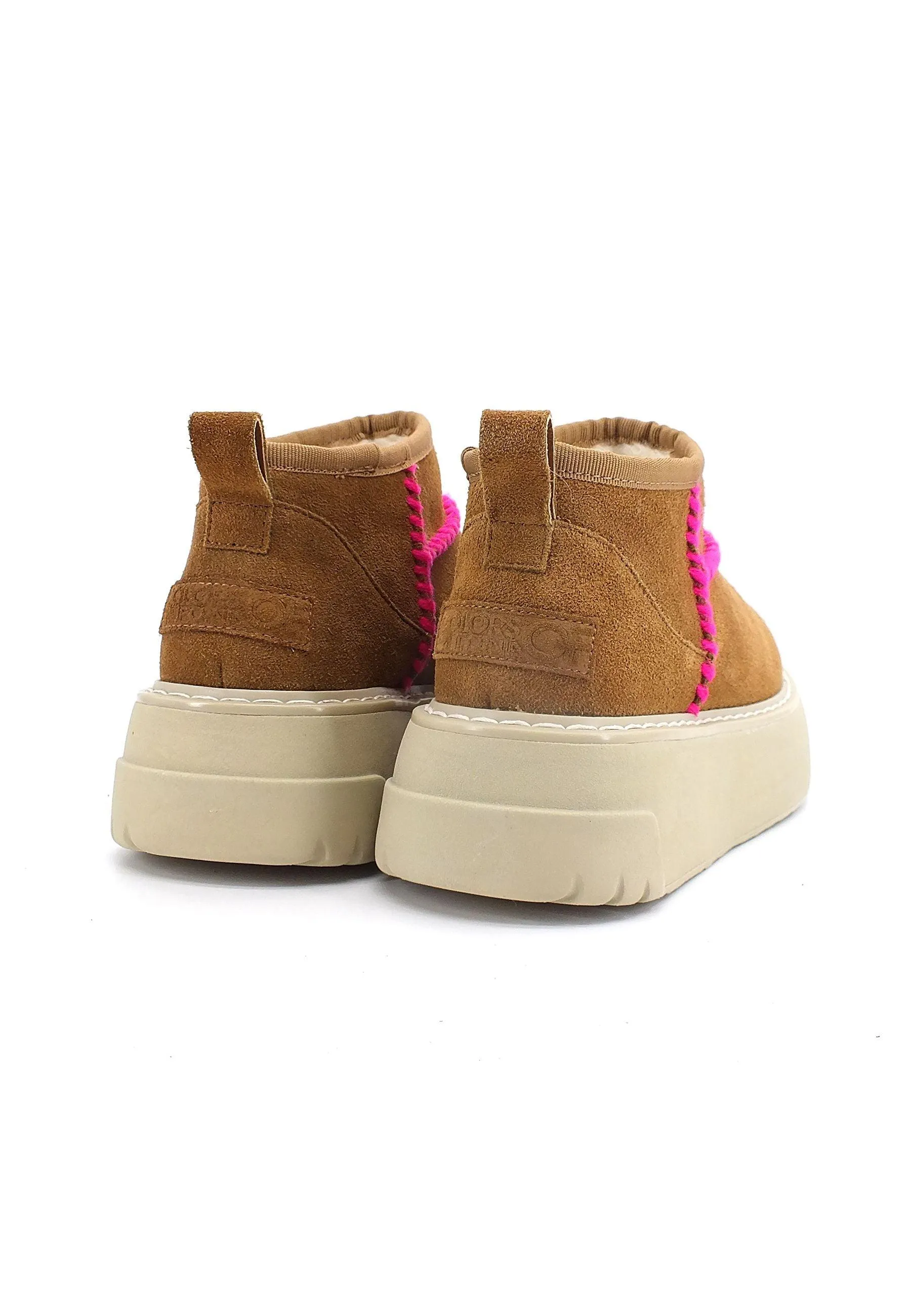 COLORS OF CALIFORNIA Mini Stivaletto Pelo Donna Marrone Tan HC.BLAST01