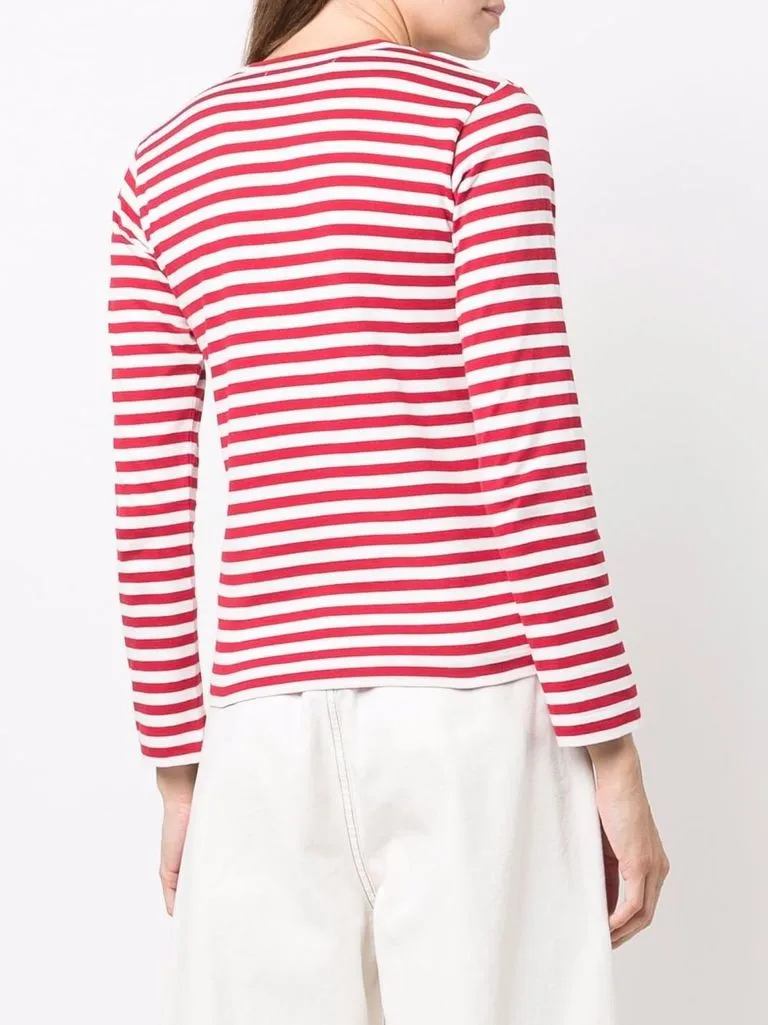 comme des garçons play T-shirt a righe con logo