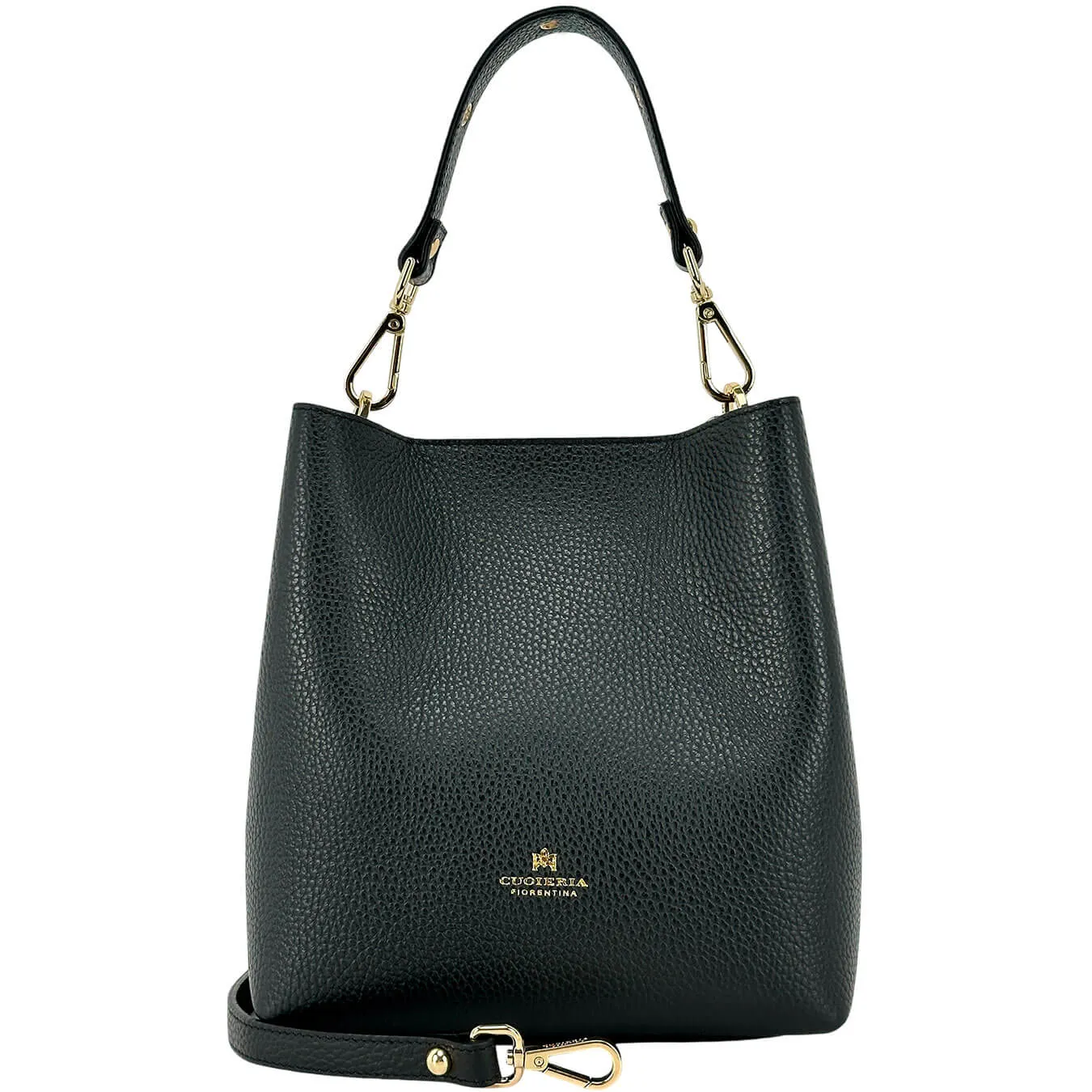 Cuoieria Fiorentina Borsa Donna, Secchiello Piccolo Alice, Pelle, Nero