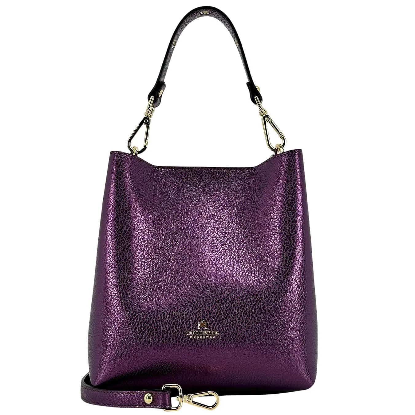 Cuoieria Fiorentina Borsa Donna, Secchiello Piccolo Alice, Pelle, Viola