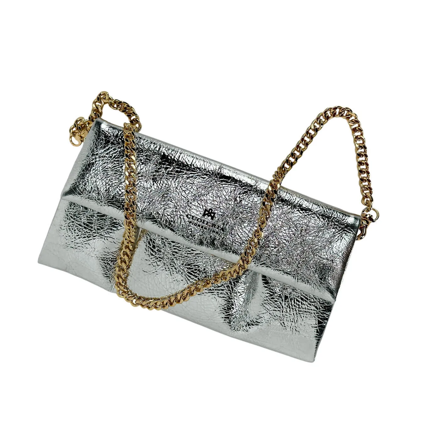 Cuoieria Fiorentina Borsa Donna Spalla, Candy Glam, Pelle, Argento