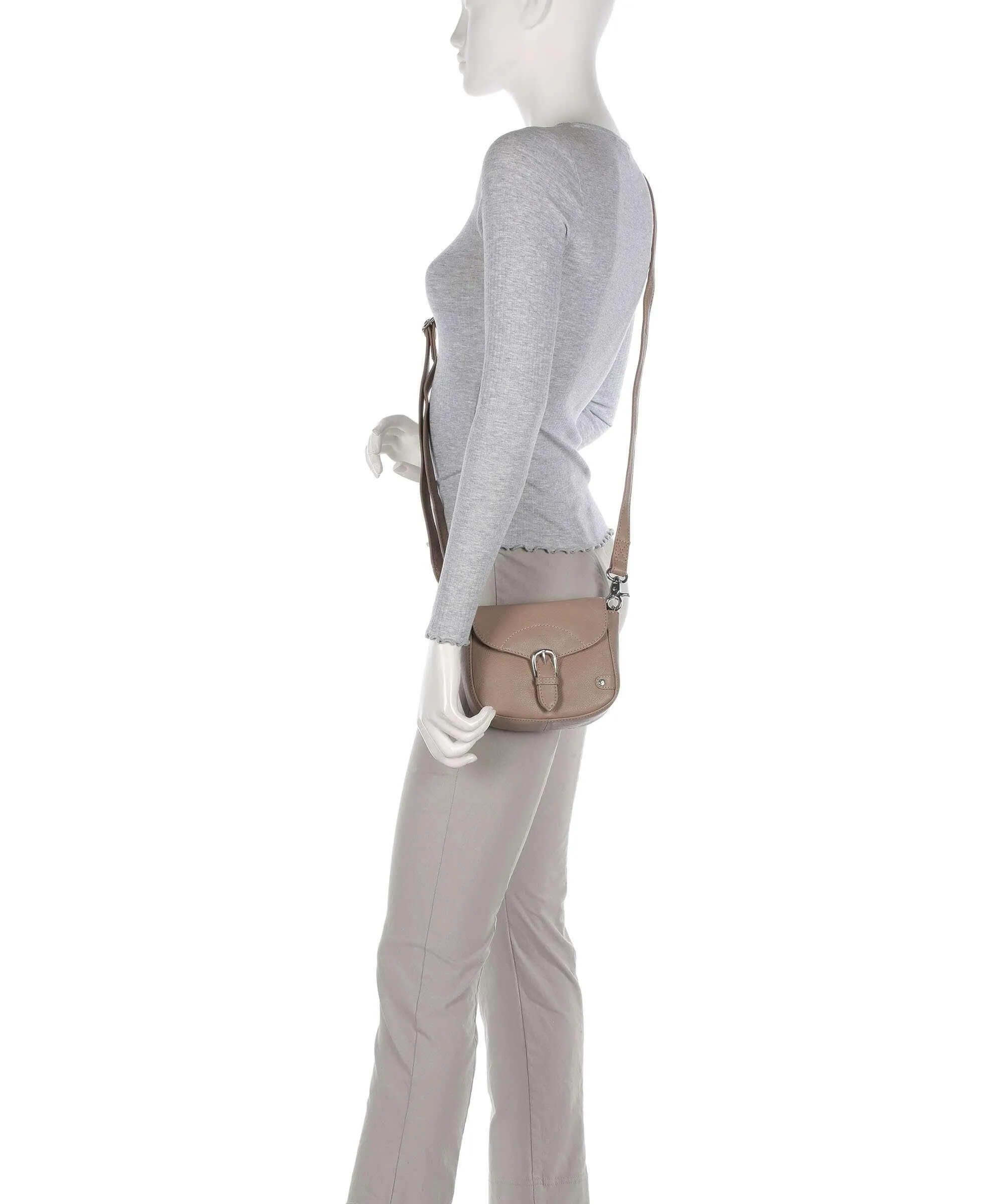  Depeche Fashion Favorites Borsa a tracolla pelle granulata taupe  