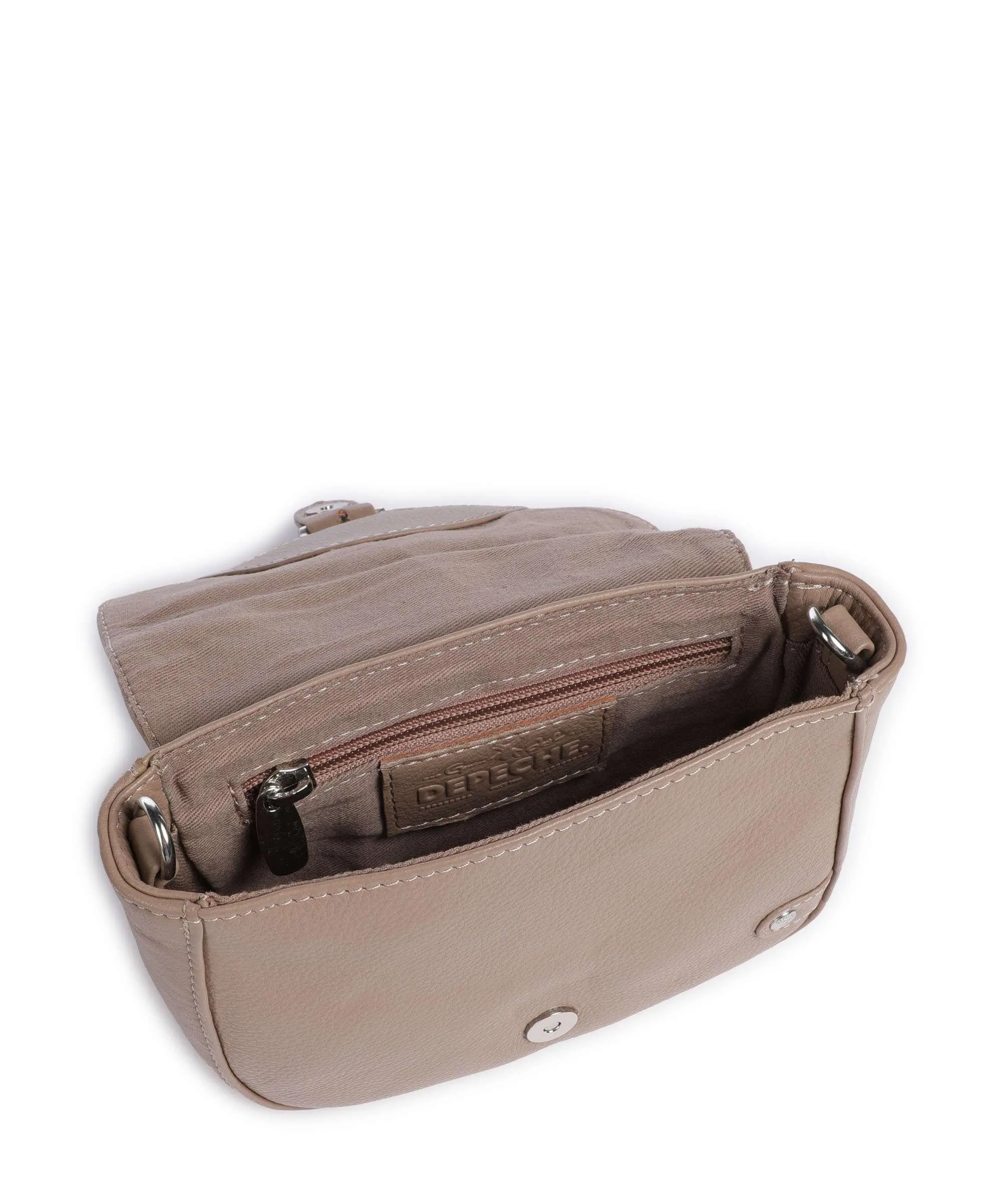  Depeche Fashion Favorites Borsa a tracolla pelle granulata taupe  