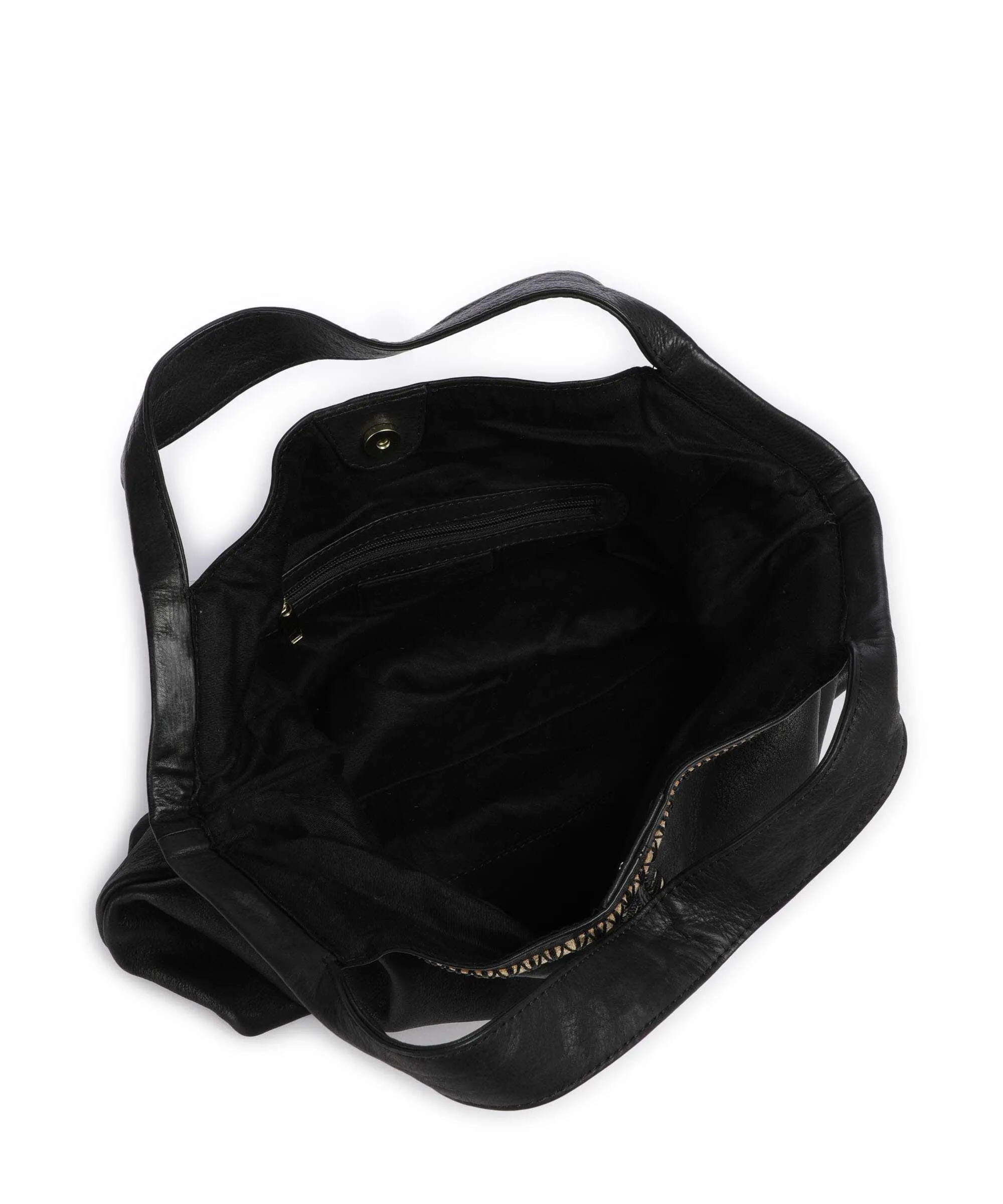  Depeche Golden Magic Borsa shopper pelle nero  