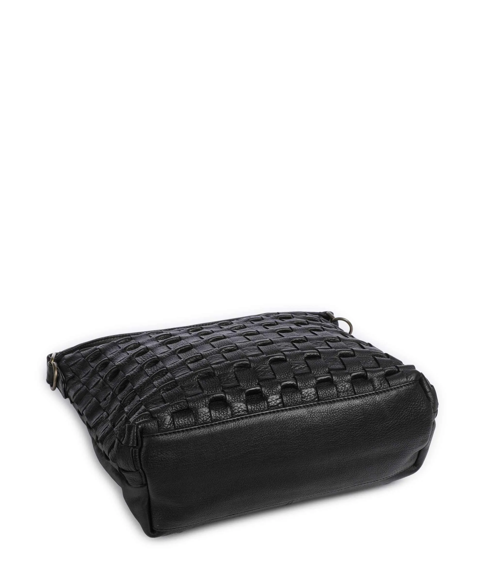  Depeche Modern Handcraft Borsa hobo pelle di vacchetta grana nero  