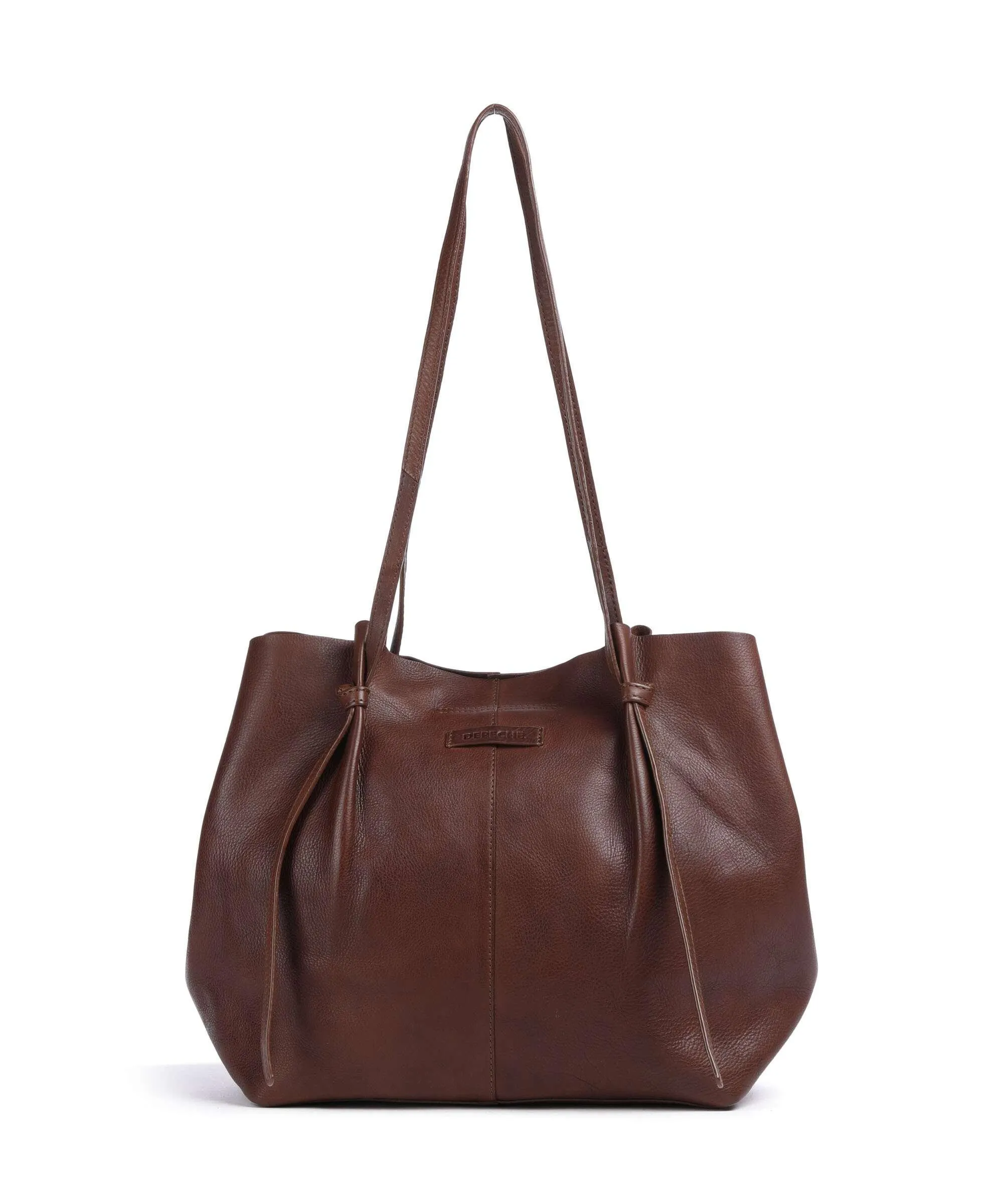  Depeche Nordic Simplicity Borsa shopper pelle granulata marrone  