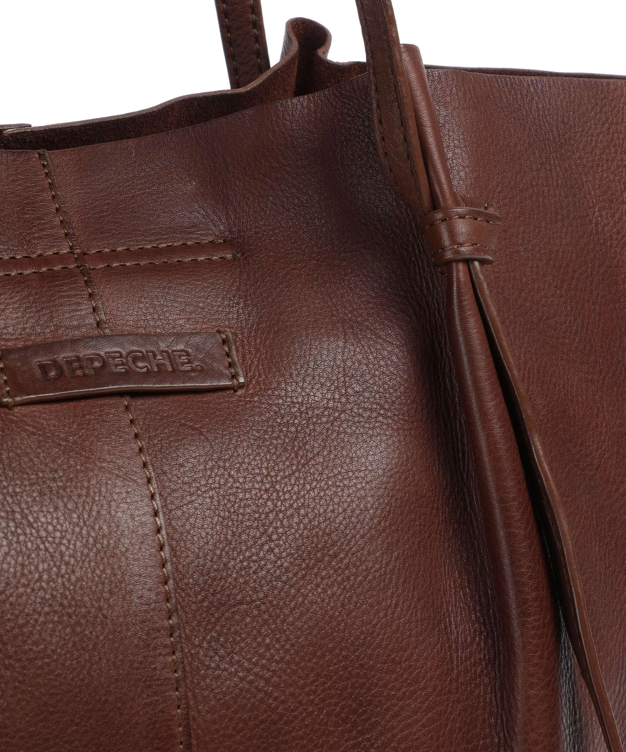  Depeche Nordic Simplicity Borsa shopper pelle granulata marrone  