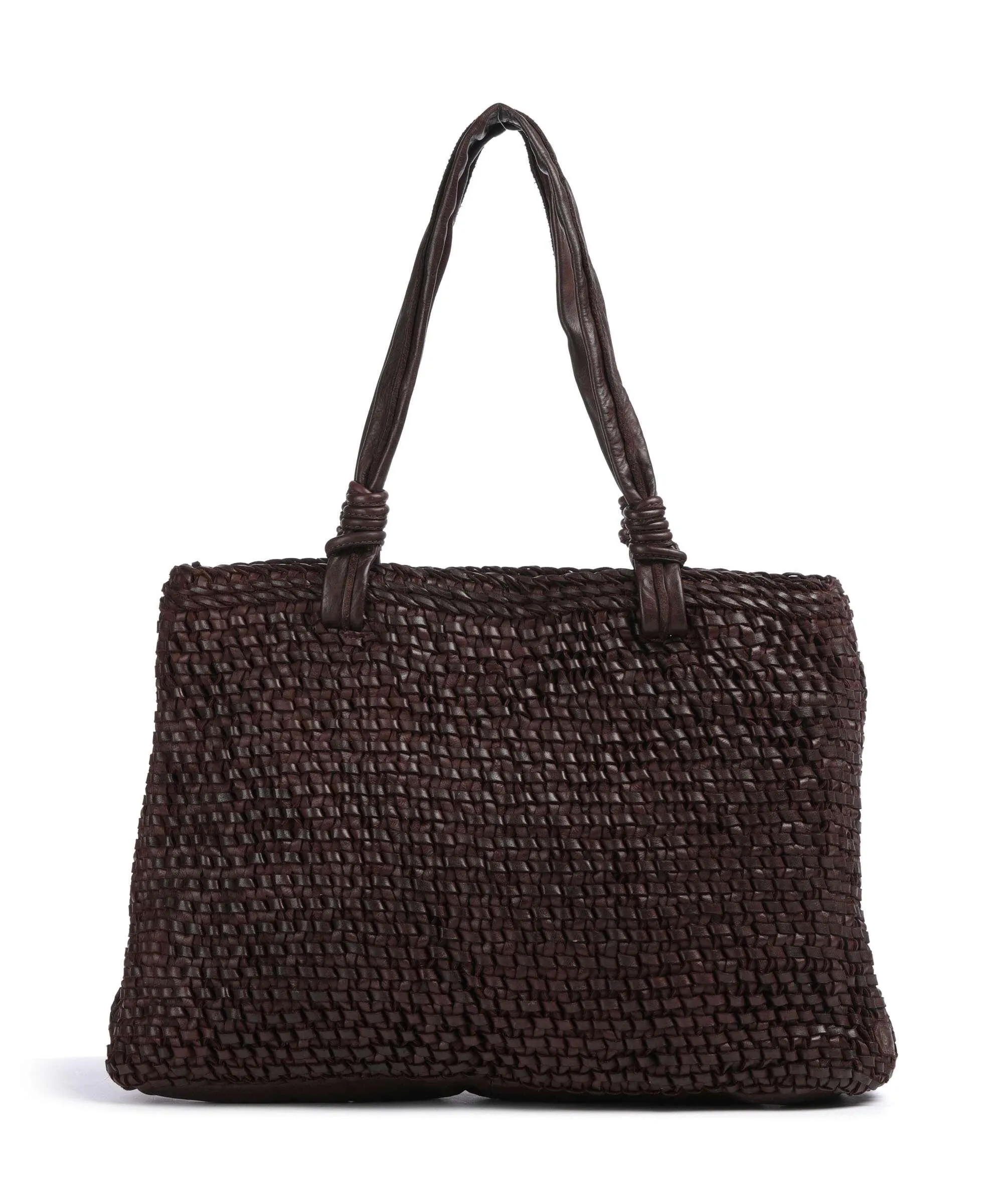  Depeche Wonder Wave Borsa shopper pelle marrone scuro  