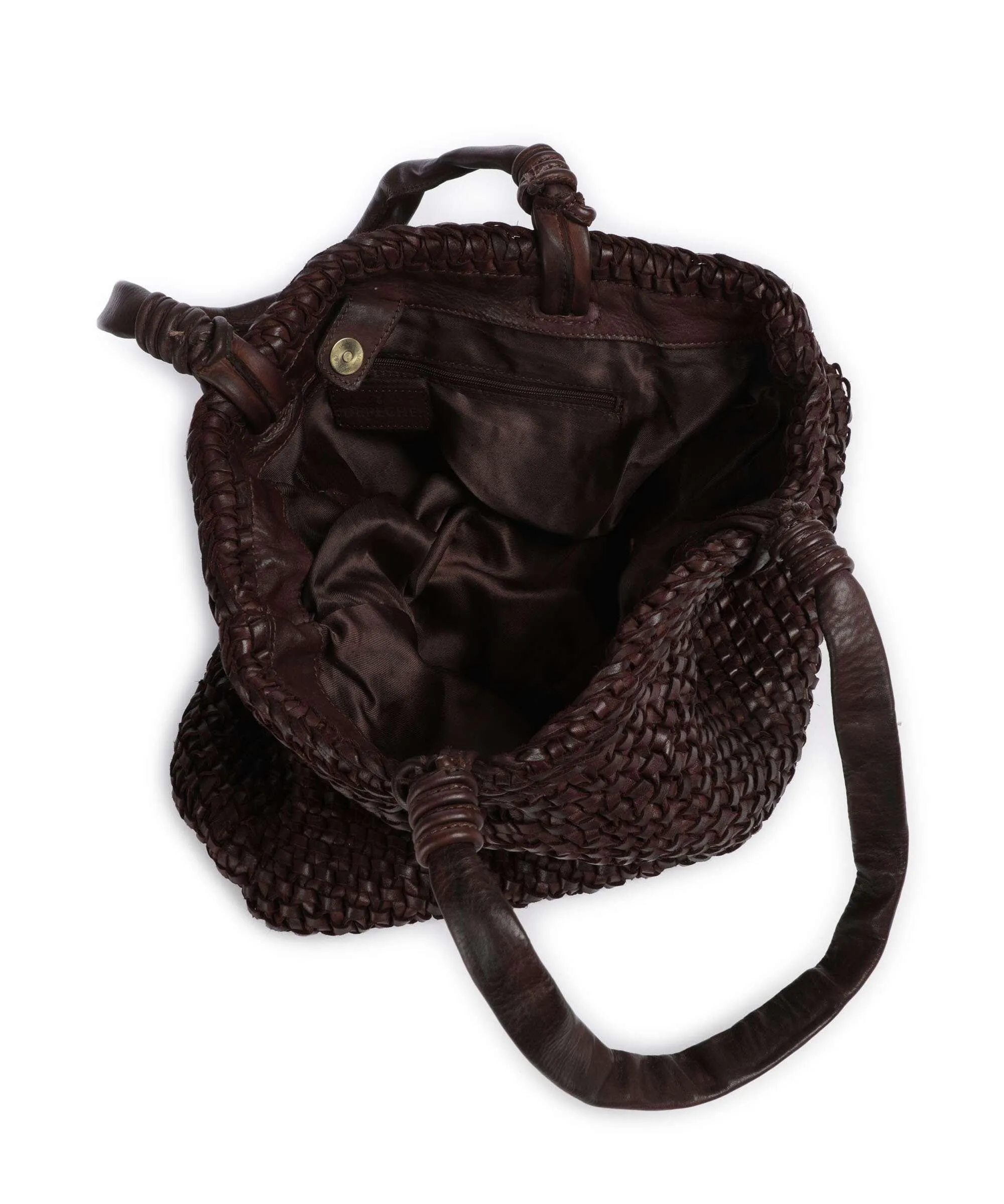  Depeche Wonder Wave Borsa shopper pelle marrone scuro  