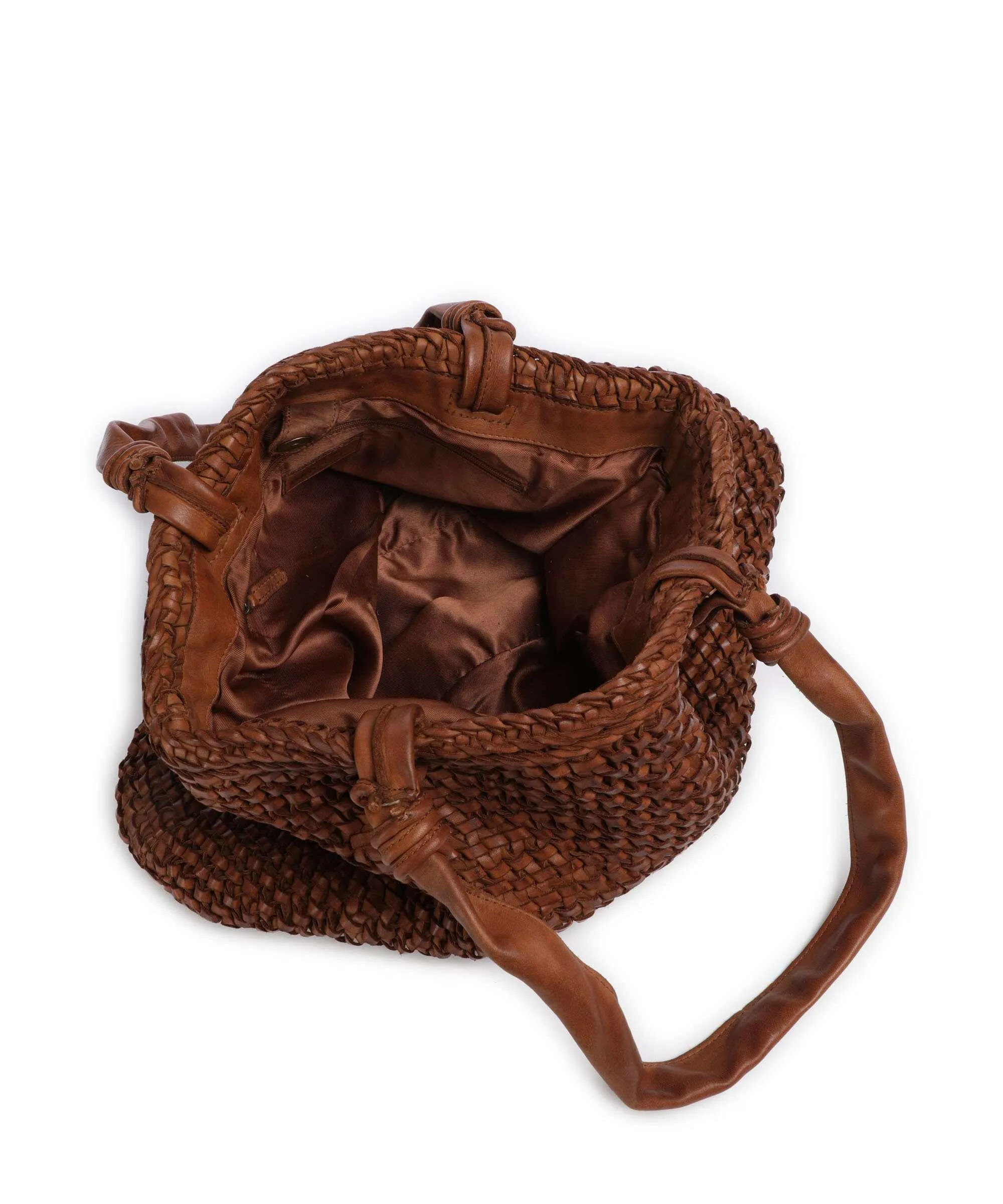  Depeche Wonder Wave Borsa shopper pelle tan  