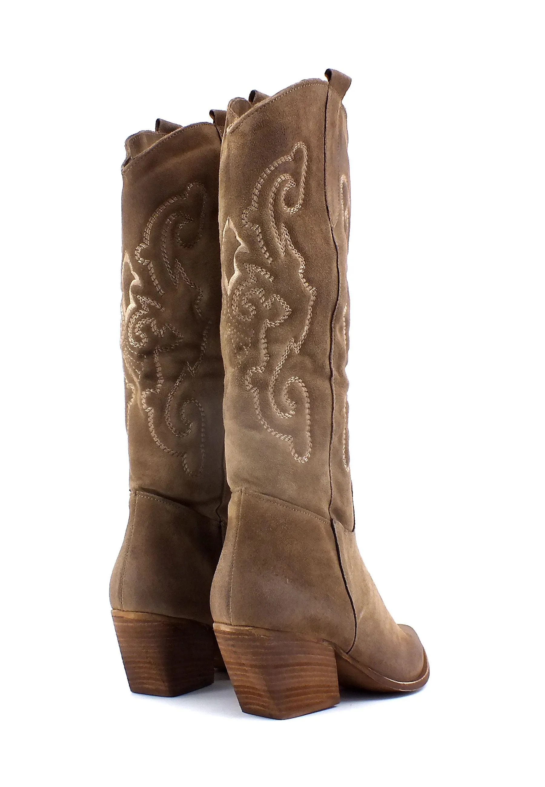 DIVINE FOLLIE Stivale Texano Donna Taupe DFI202
