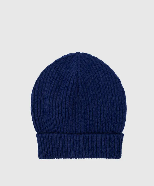 Dolce&Gabbana Cappello in lana blu con logo GXE83TJBVB6
