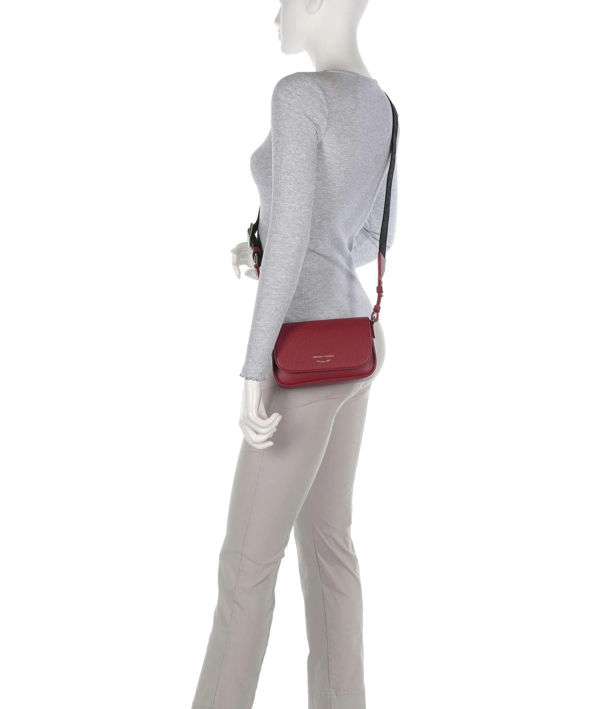  Emporio Armani Lilly Borsa a tracolla pelle sintetica rosso scuro  