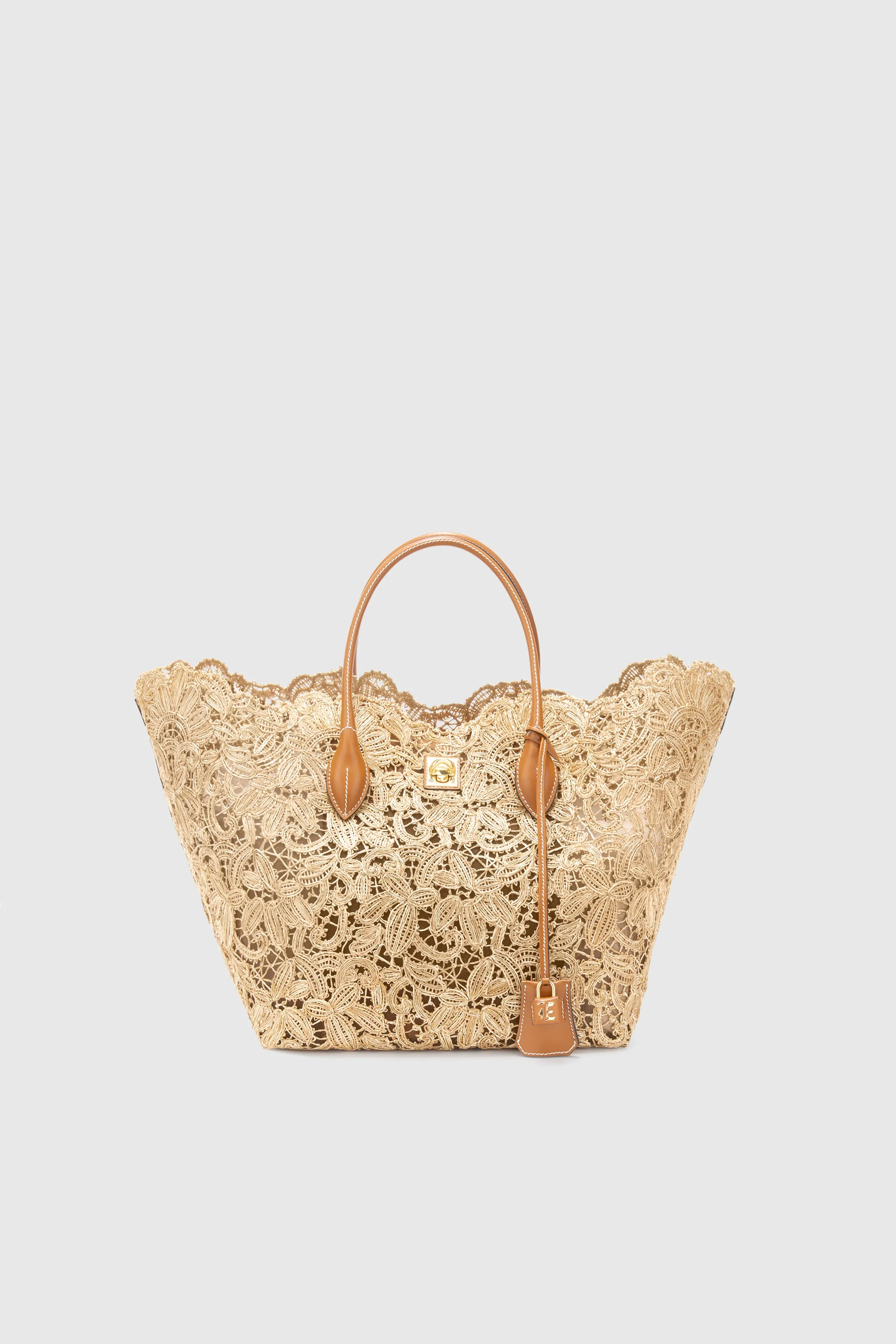 ERMANNO SCERVINO  Borsa in rafia beige