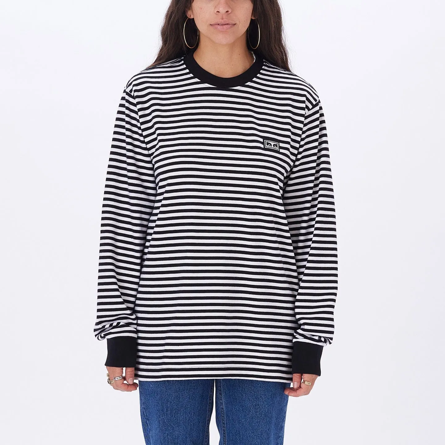 ESTABLISHED WORKS EYES STRIPE TEE LS