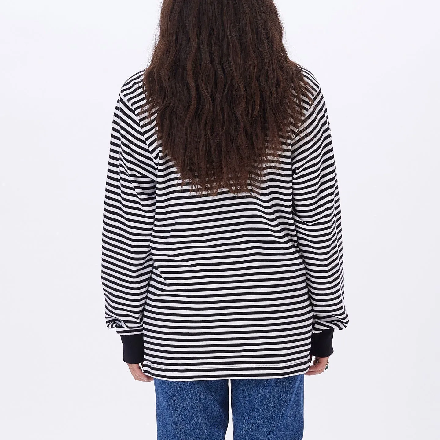 ESTABLISHED WORKS EYES STRIPE TEE LS