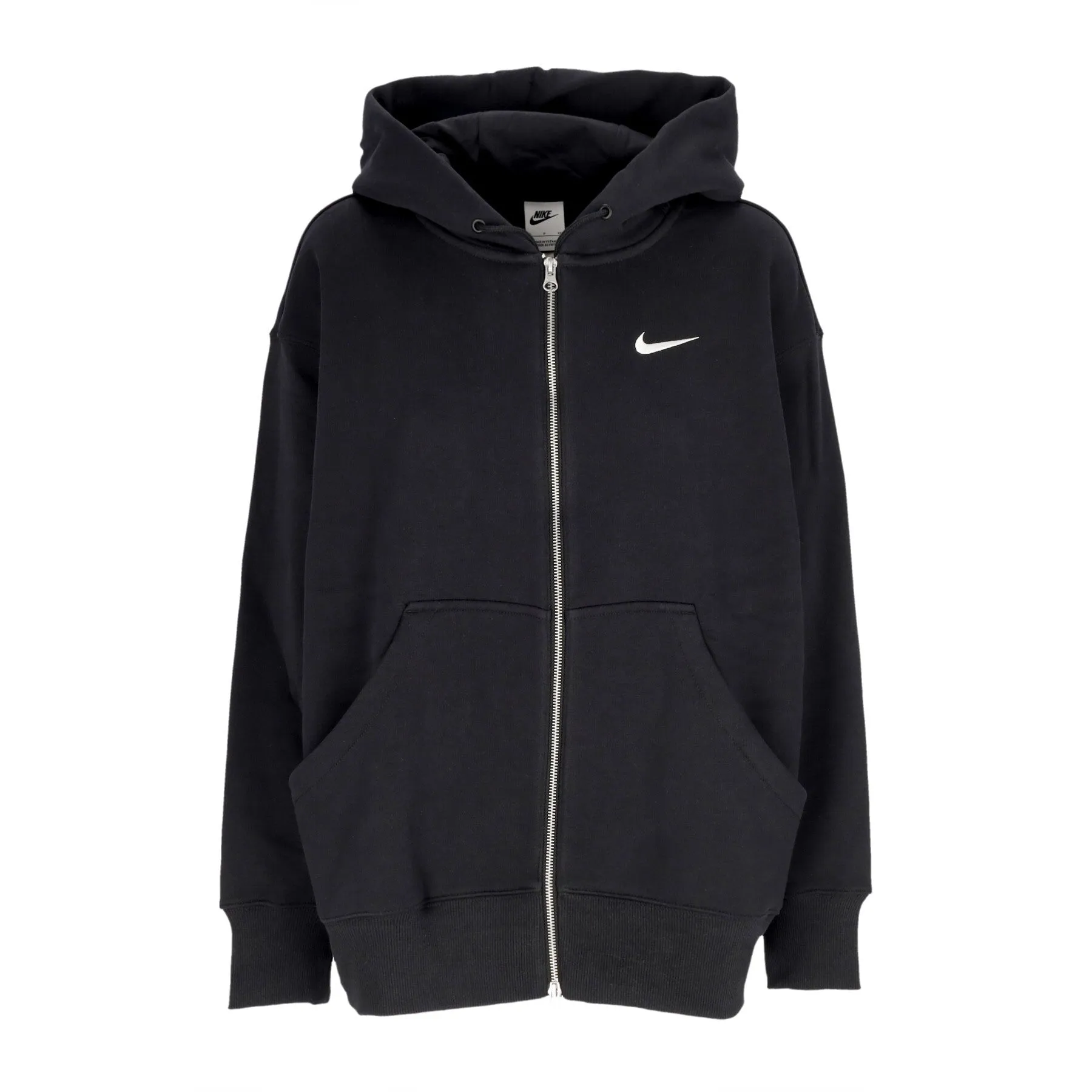 Felpa Cappuccio Zip Donna W Phoenix Fleece Hoodie Black/sail