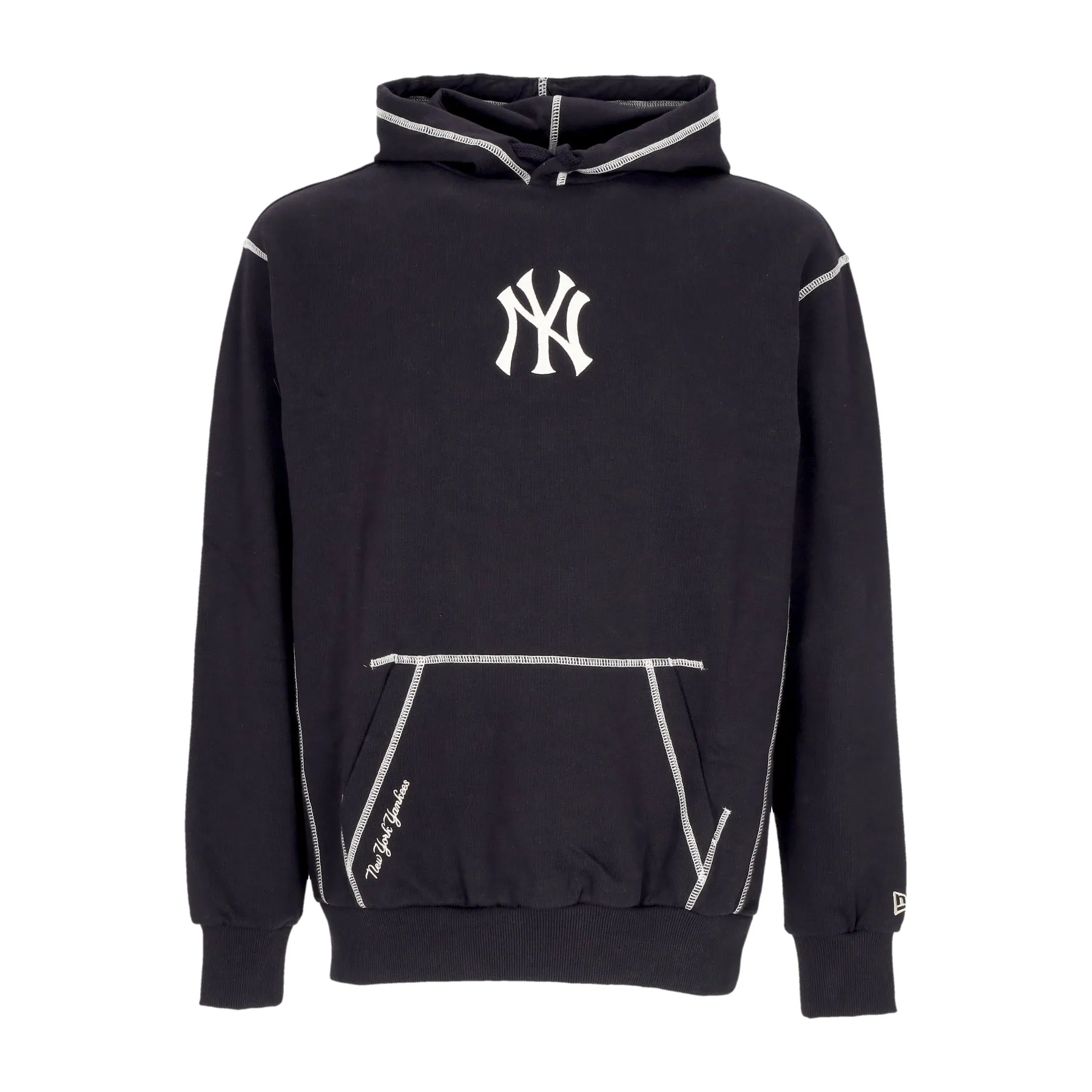 Felpa Leggera Cappuccio Uomo Mlb World Series Oversize Hoodie Neyyan Navy/off White