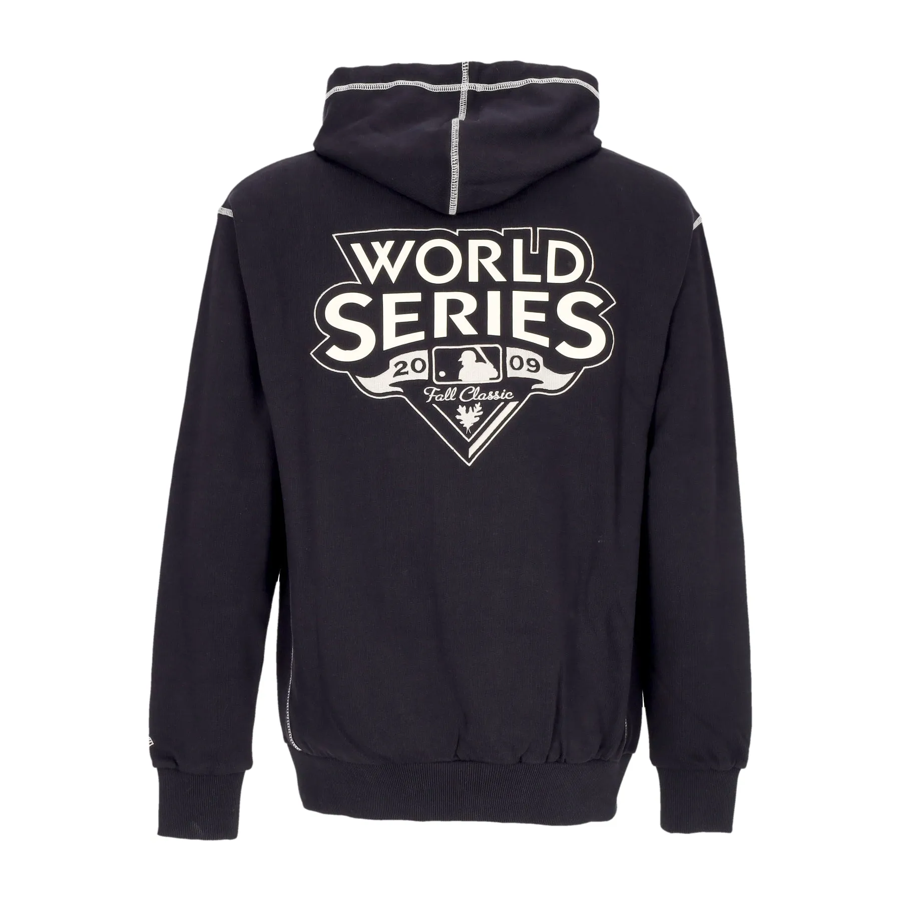 Felpa Leggera Cappuccio Uomo Mlb World Series Oversize Hoodie Neyyan Navy/off White