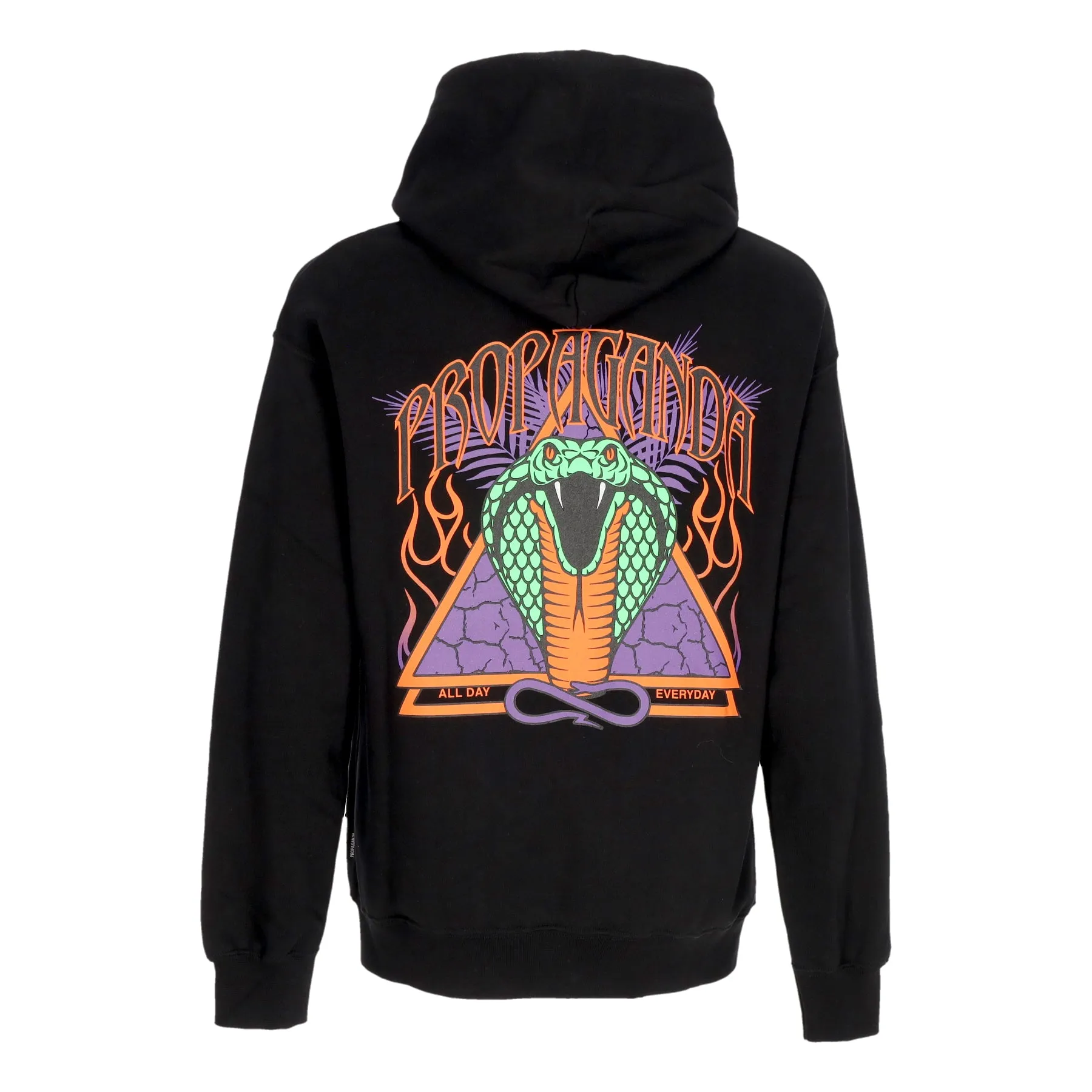 Felpa Leggera Cappuccio Uomo Triangle Cobrahm Hoodie Black