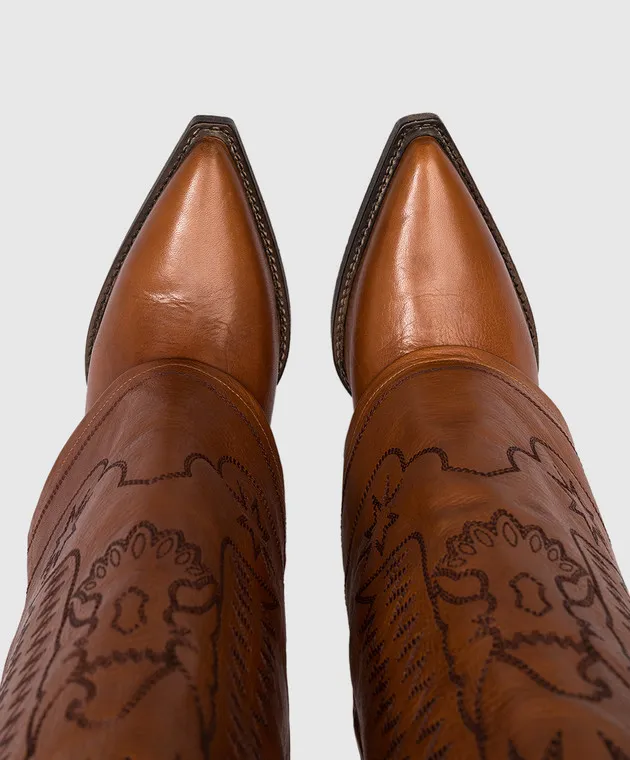 Filles a Papa Stivali in pelle marrone DALLASHIGH