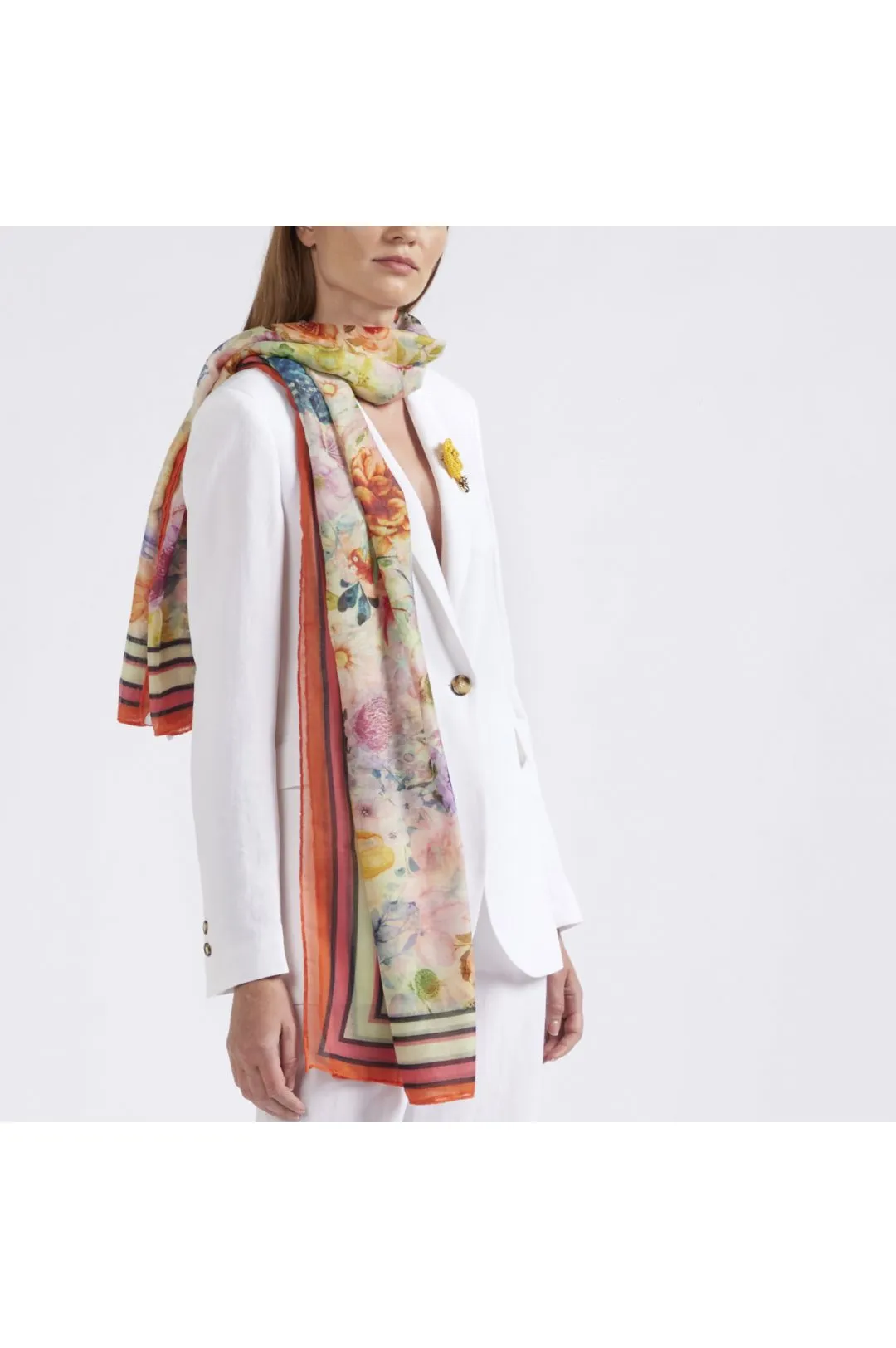 foulard stampa floreale multicolor floreale
