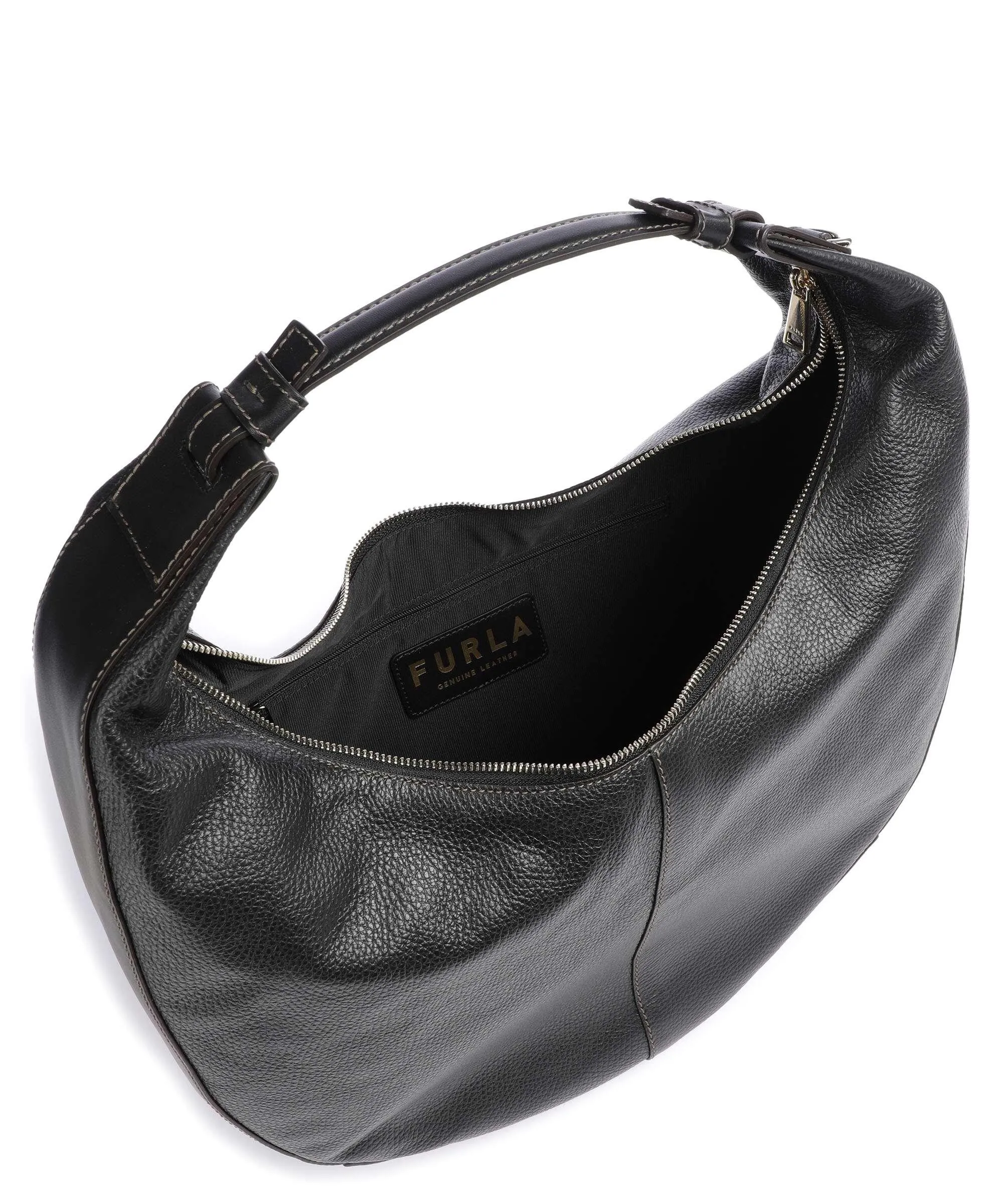 Furla Miastella L Borsa hobo pelle granulata nero  