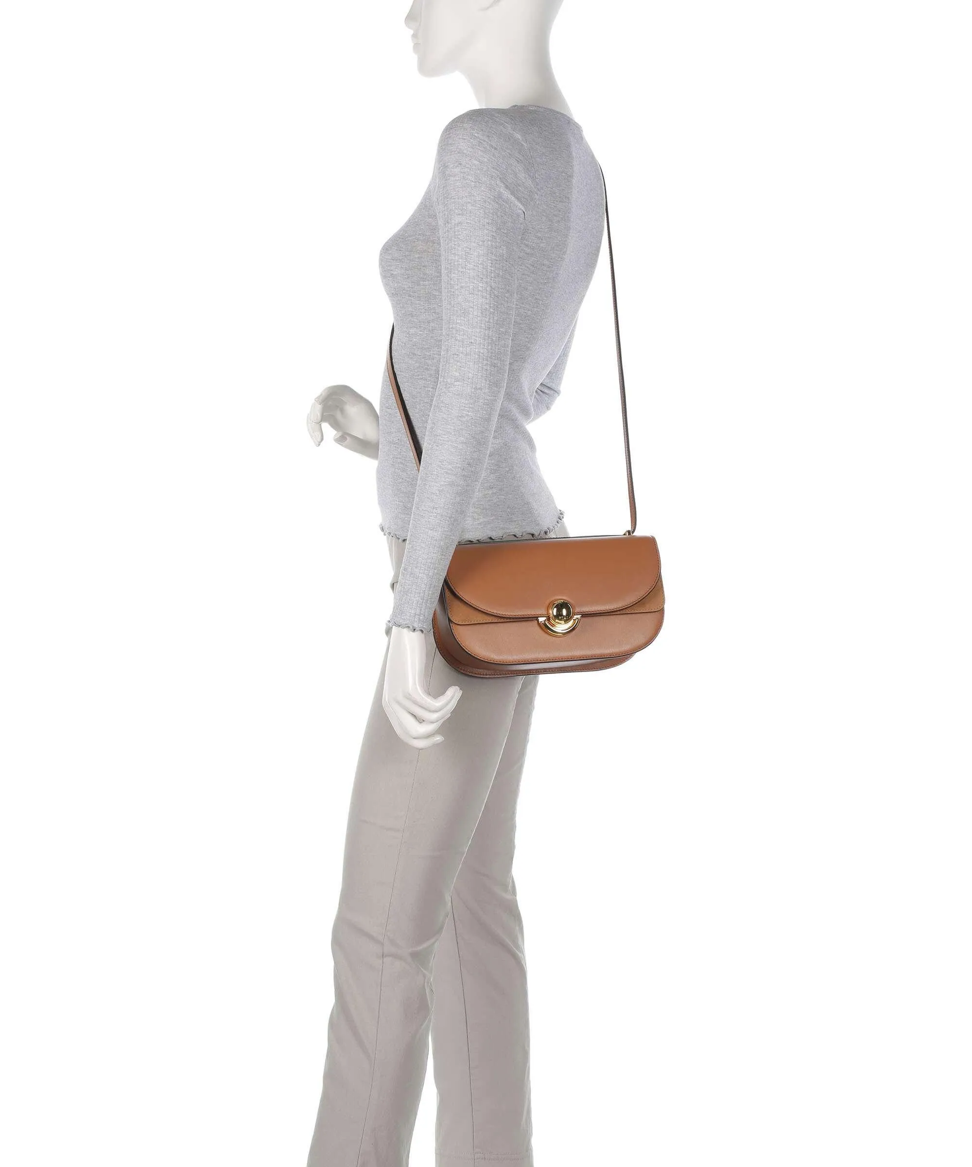  Furla Sfera S Borsa a spalla pelle di vitello finemente grana marrone chiaro  