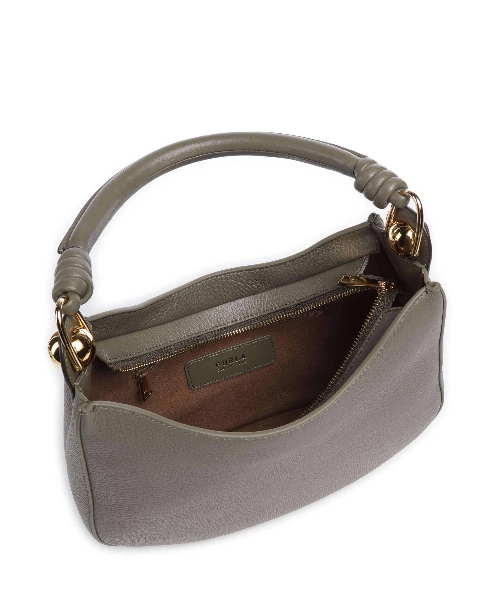  Furla Sfera S Borsa hobo pelle di vitello grana cachi  