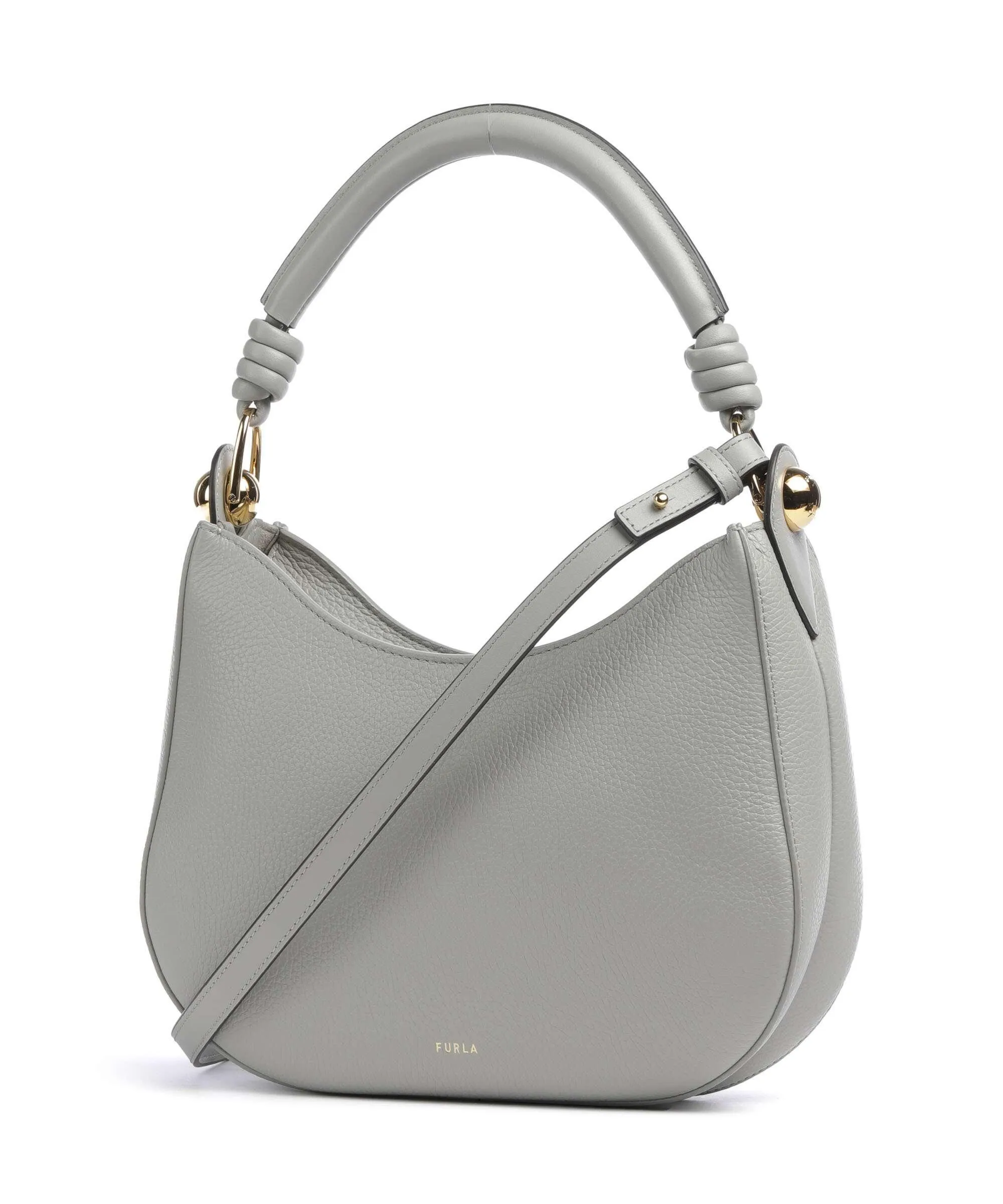  Furla Sfera S Borsa hobo pelle di vitello grana grigio chiaro  
