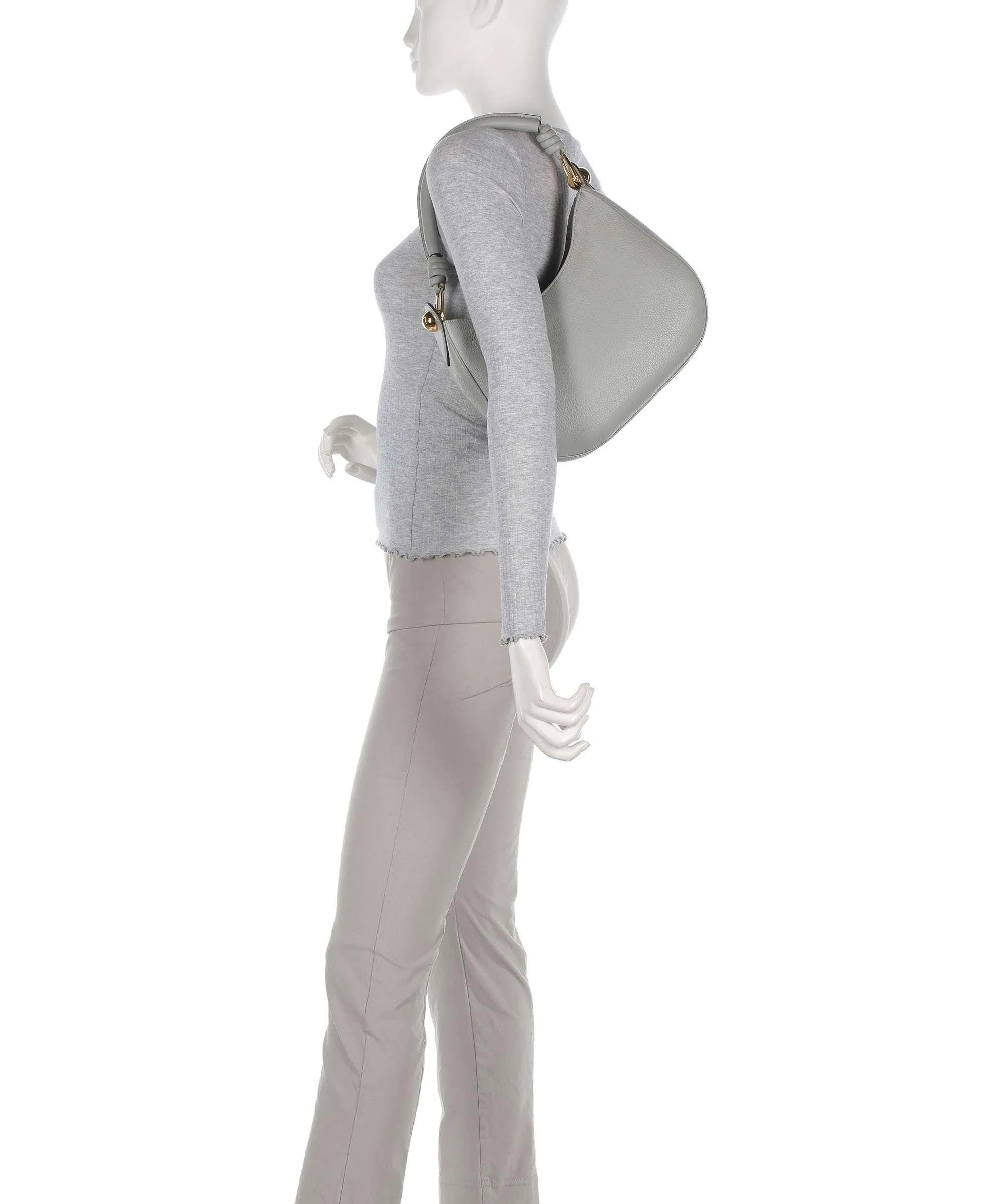  Furla Sfera S Borsa hobo pelle di vitello grana grigio chiaro  