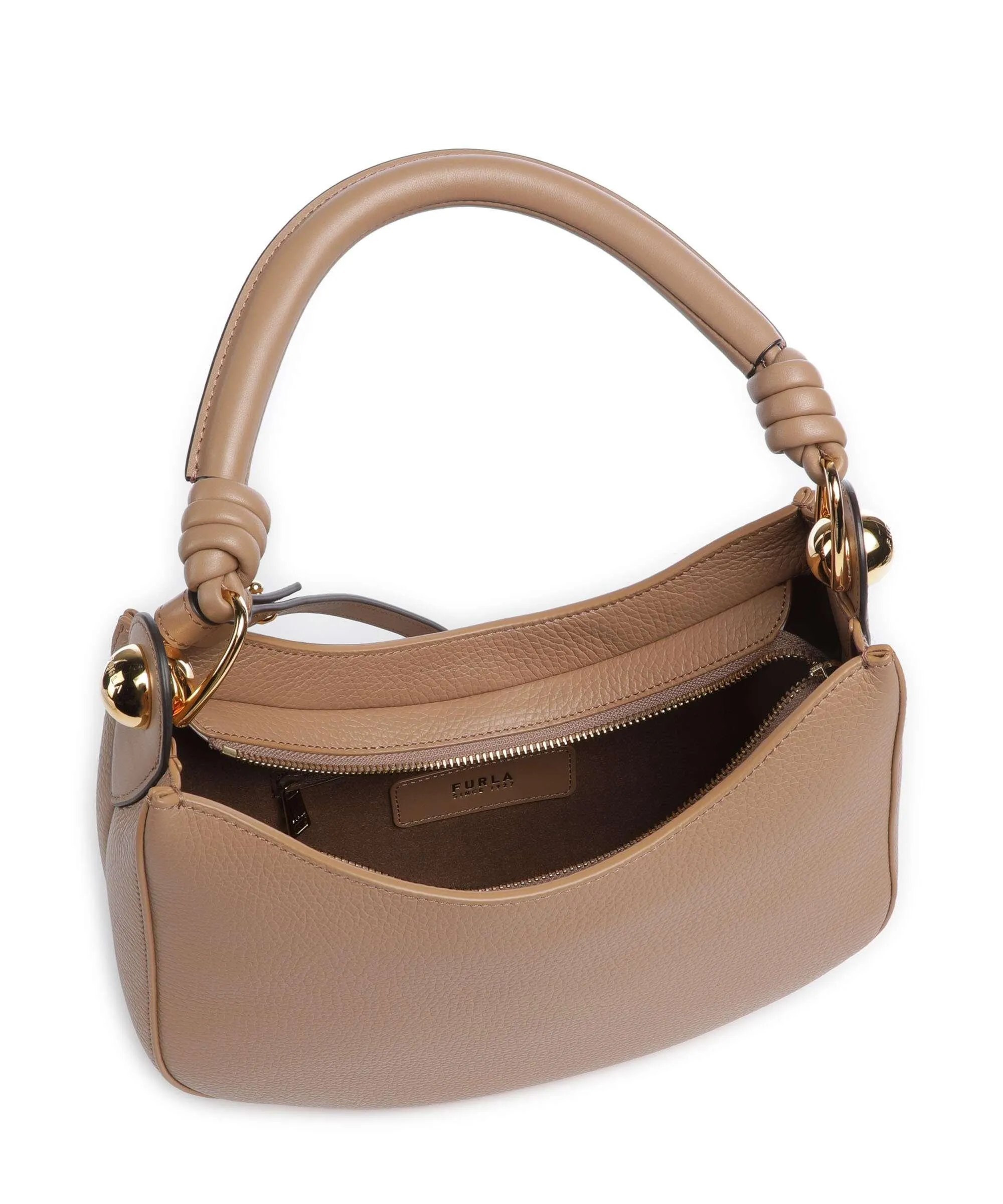  Furla Sfera S Borsa hobo pelle di vitello grana marrone chiaro  