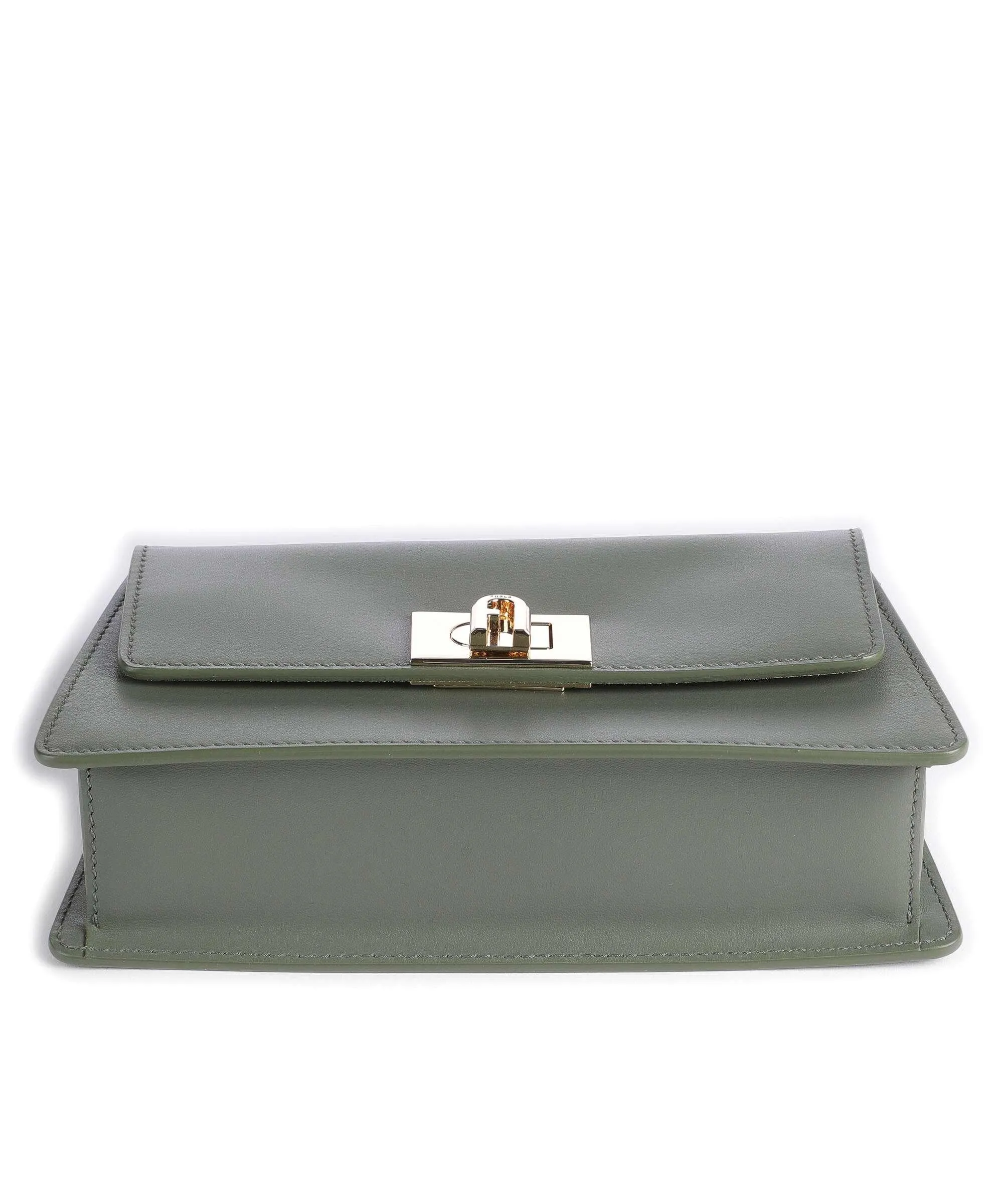  Furla Zoe Mini Borsa a tracolla pelle liscia verde scuro  