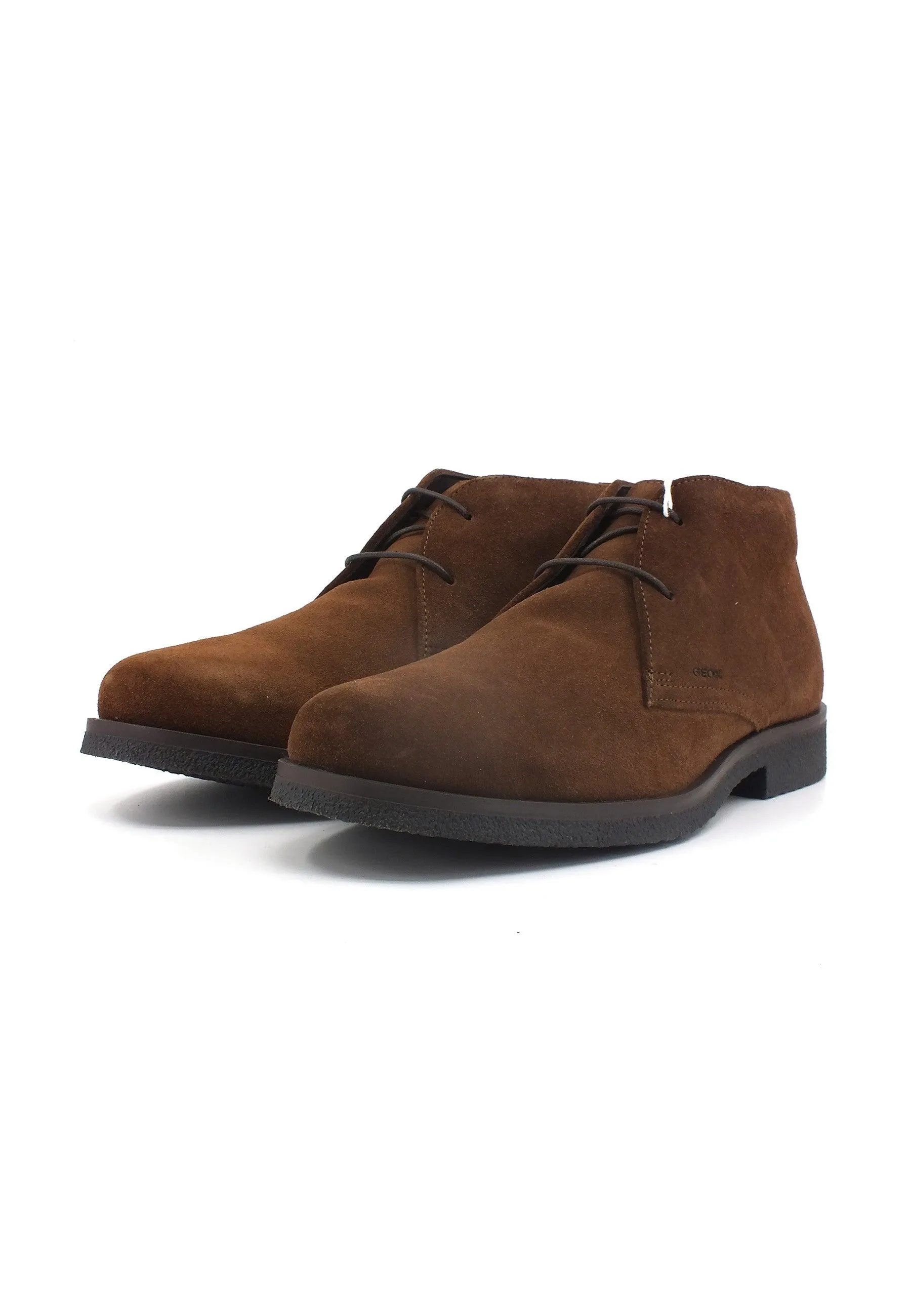GEOX Claudio Stivaletto Stile Clark Uomo Brown Cotto U0458A00022C6003