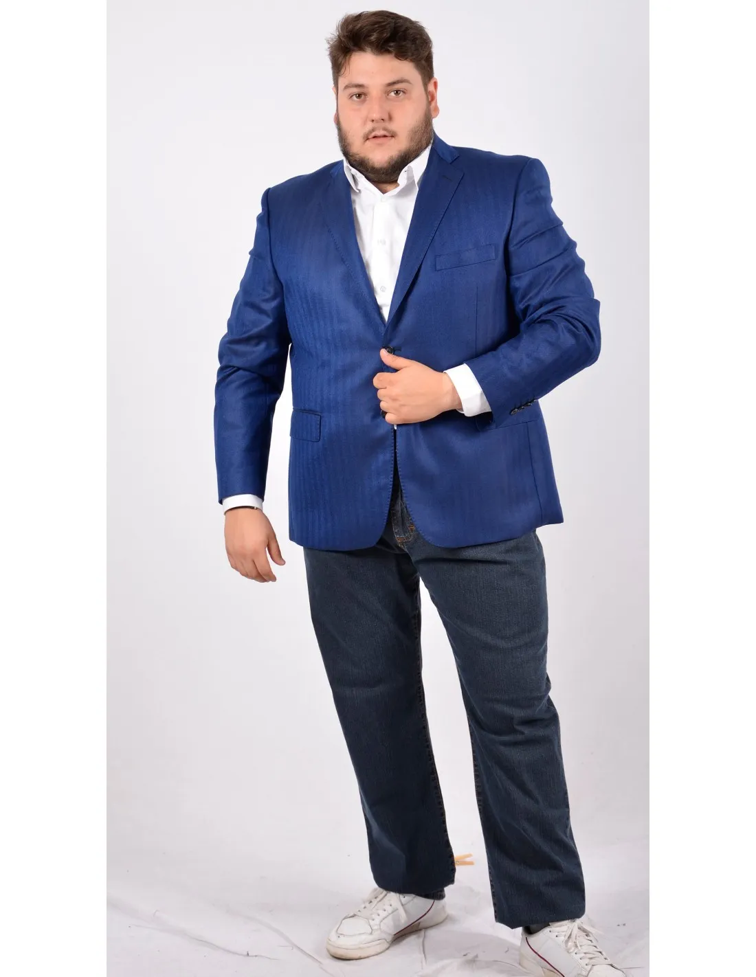 Giacca in lana cachemire invernale blu 2232