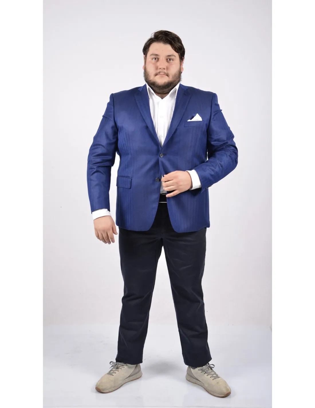 Giacca in lana cachemire invernale blu 2232