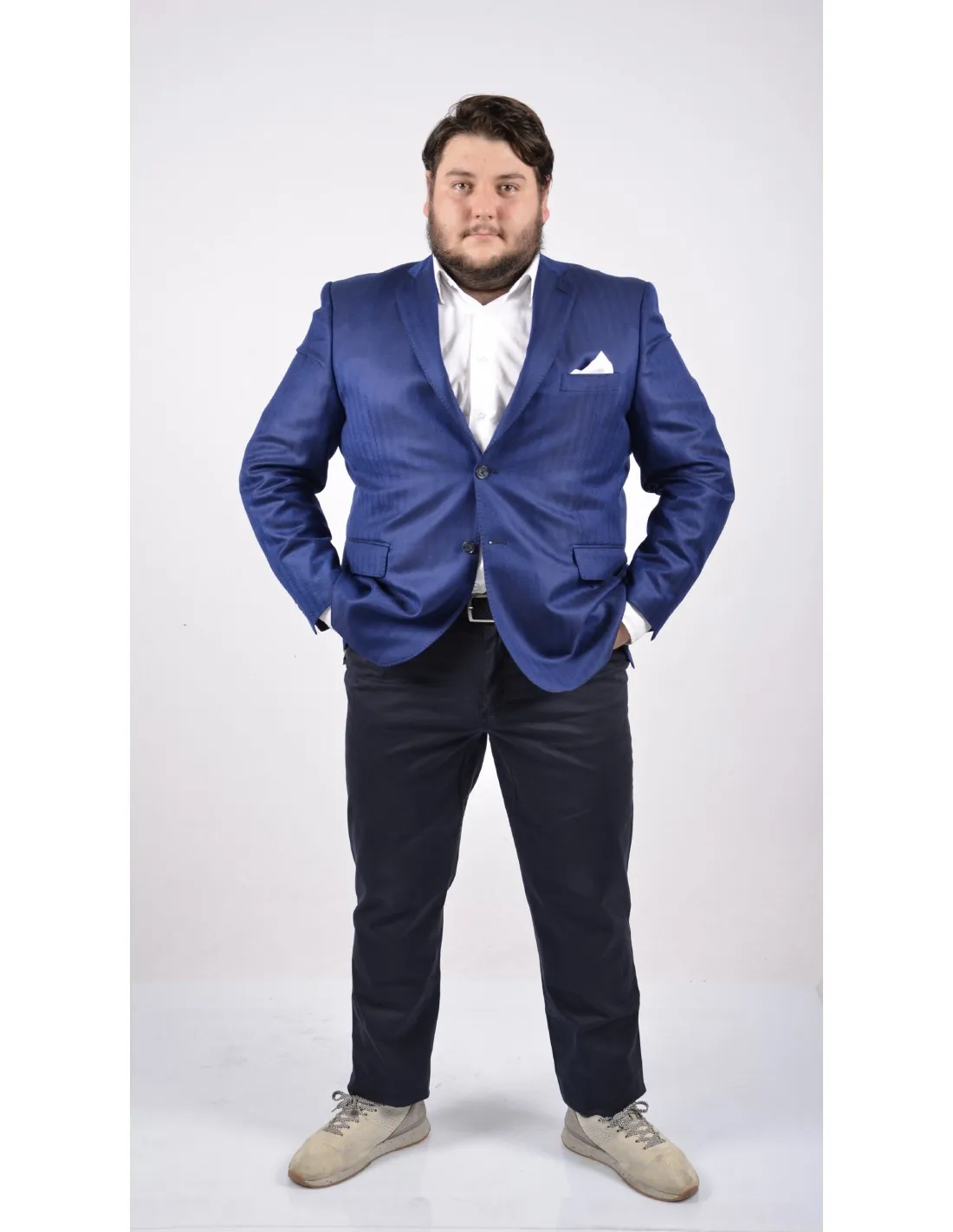 Giacca in lana cachemire invernale blu 2232