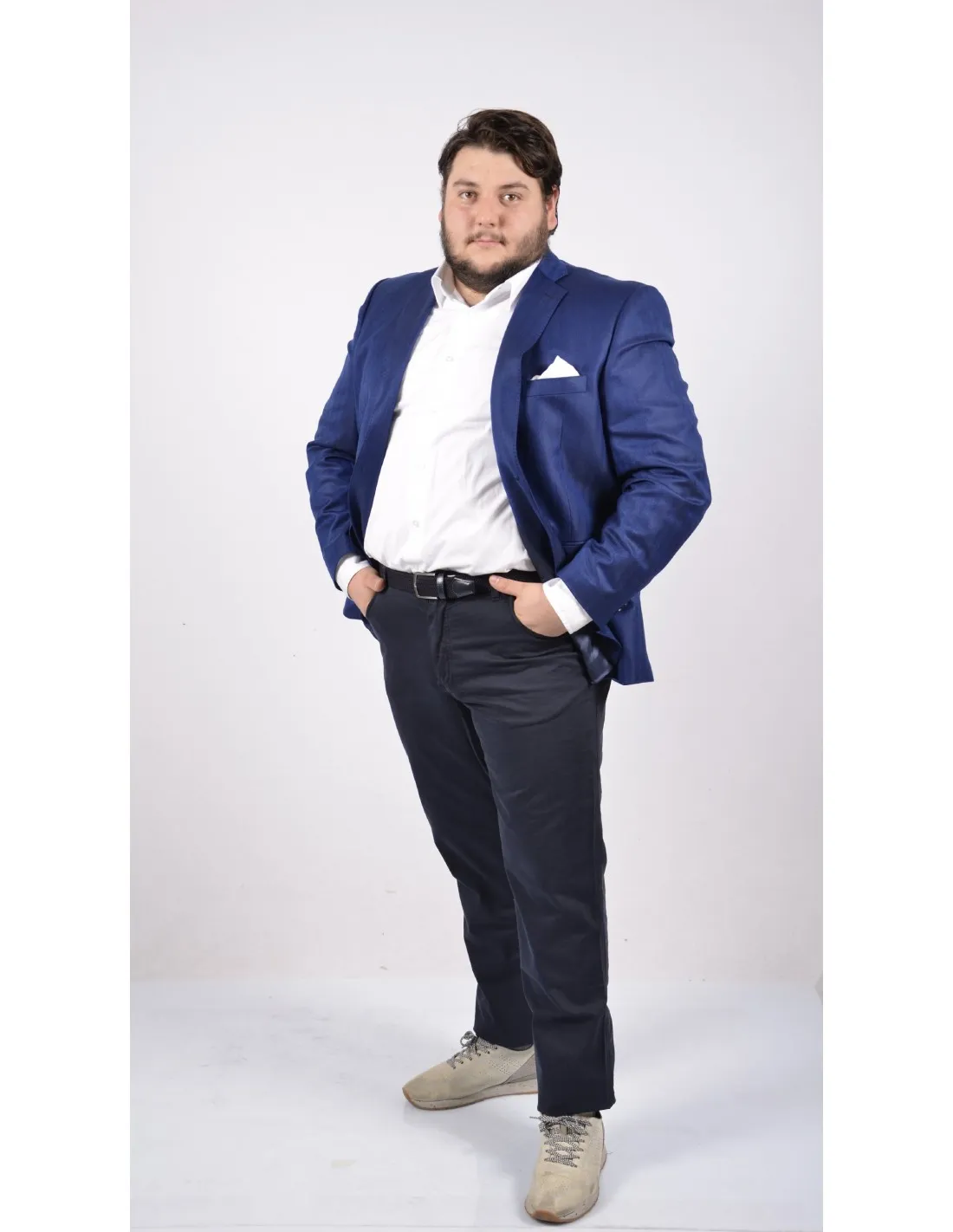Giacca in lana cachemire invernale blu 2232