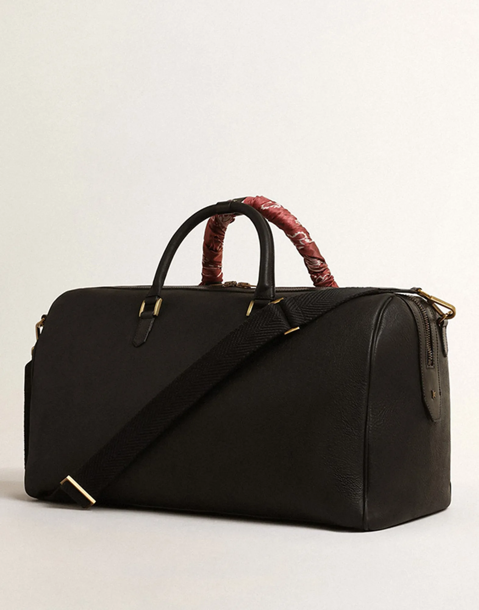 GOLDEN GOOSE Borsa da viaggio in pelle di vitello liscia