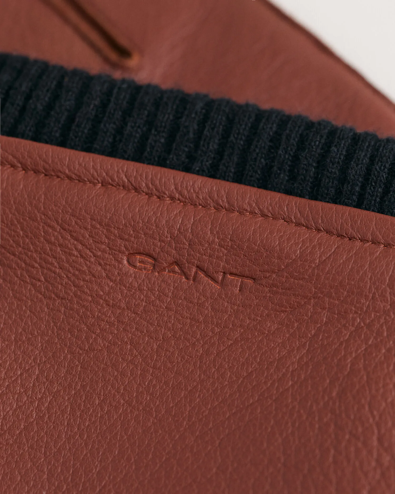 Guanti in pelle foderati in cashmere    