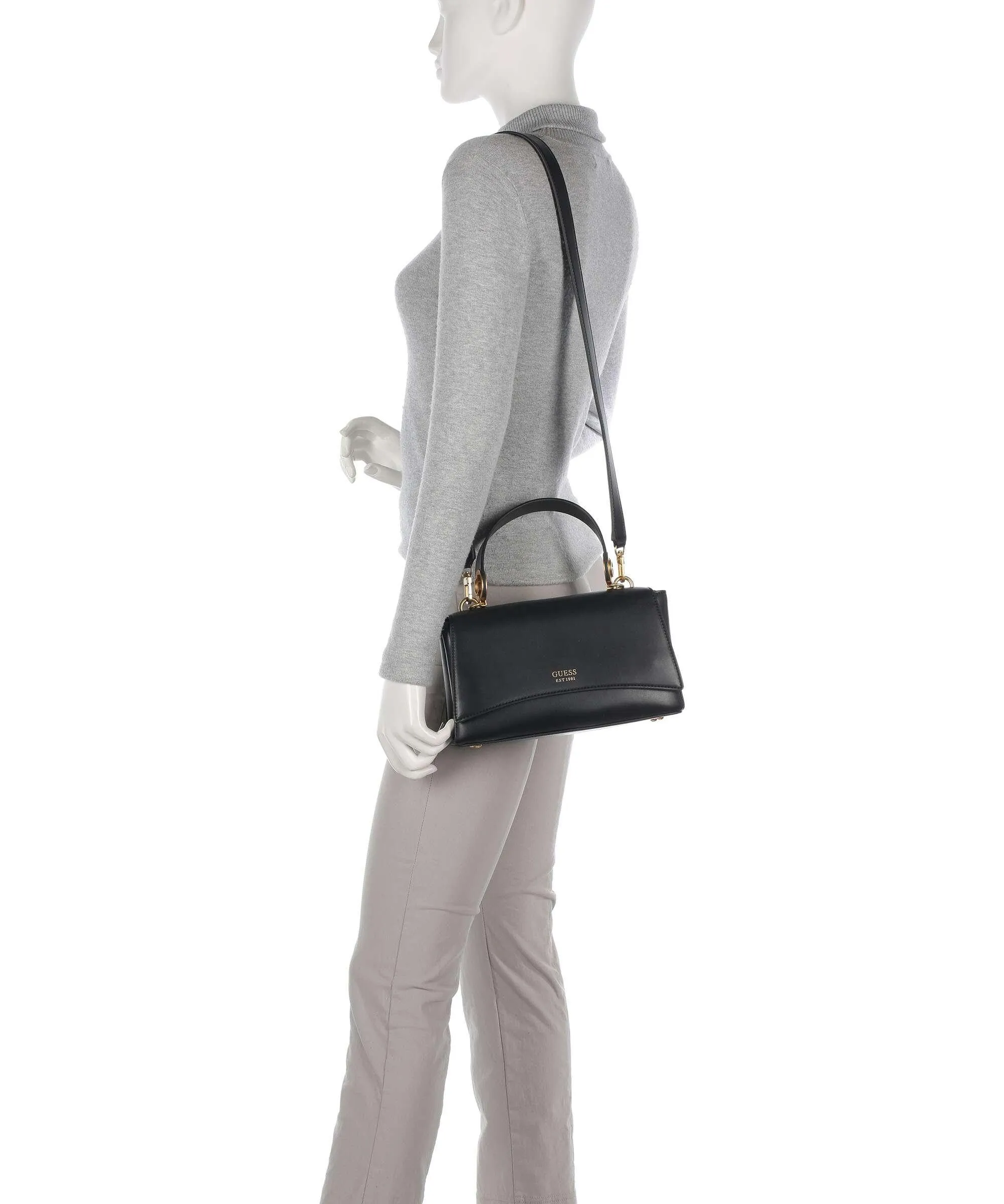  Guess Masie Borsa a spalla pelle sintetica nero  