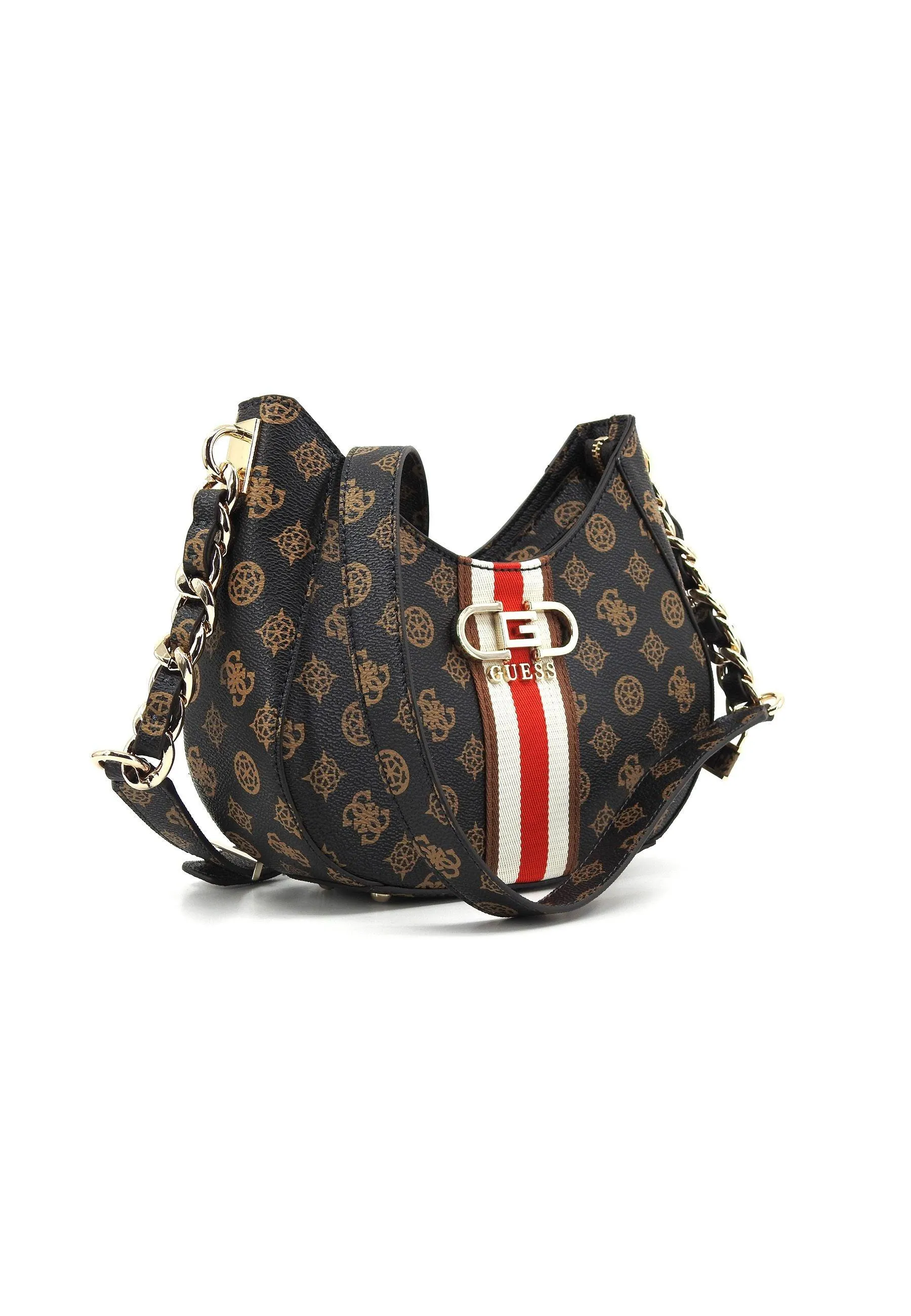 GUESS Nelka Borsa Tracolla Donna Mocha Logo PG930712